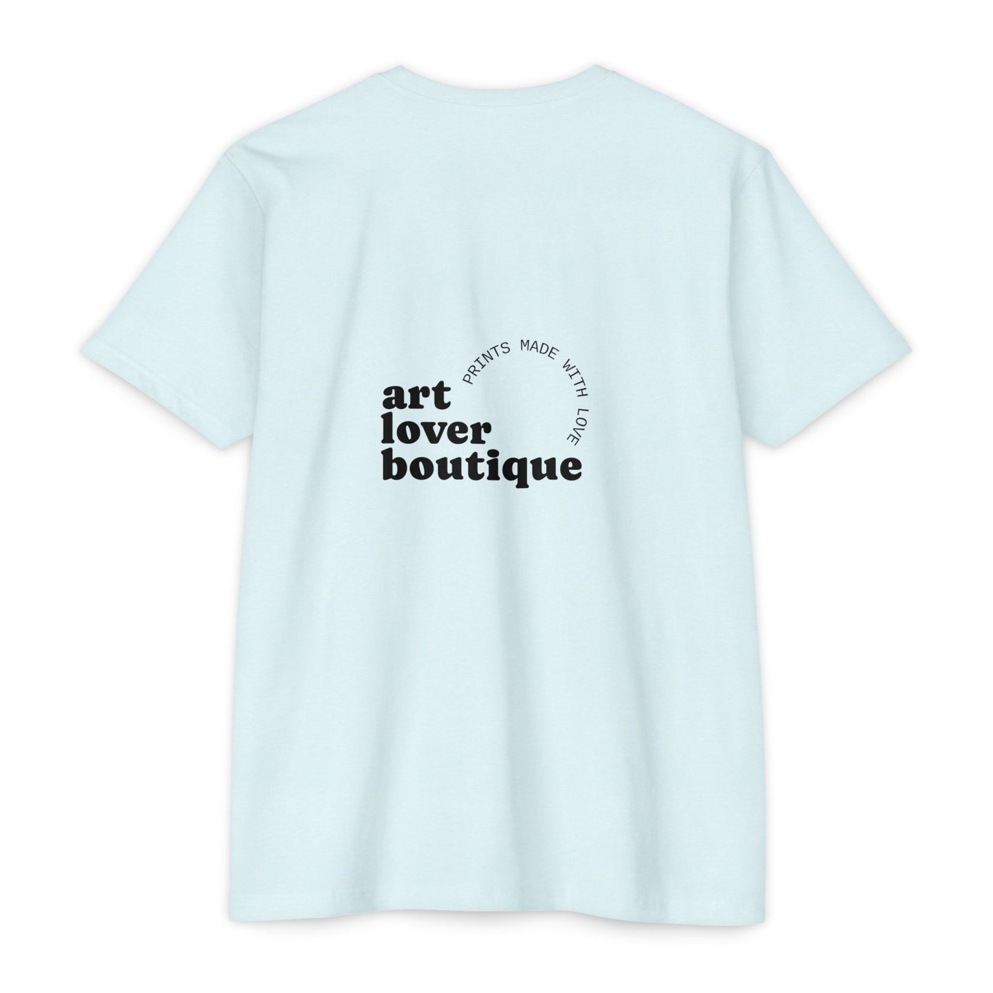 Black Fire Graphic T-Shirt — 'Art Lover Boutique' Back Logo Tee