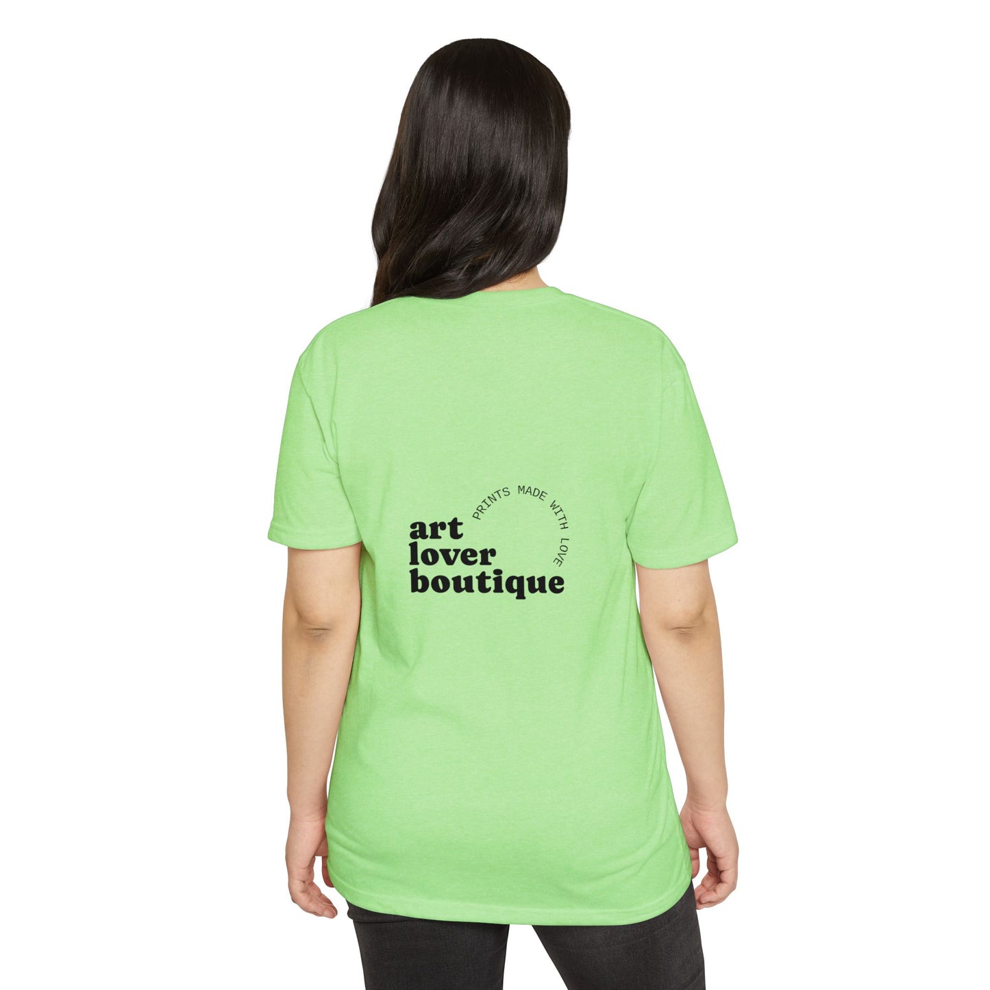 Black Fire Graphic T-Shirt — 'Art Lover Boutique' Back Logo Tee