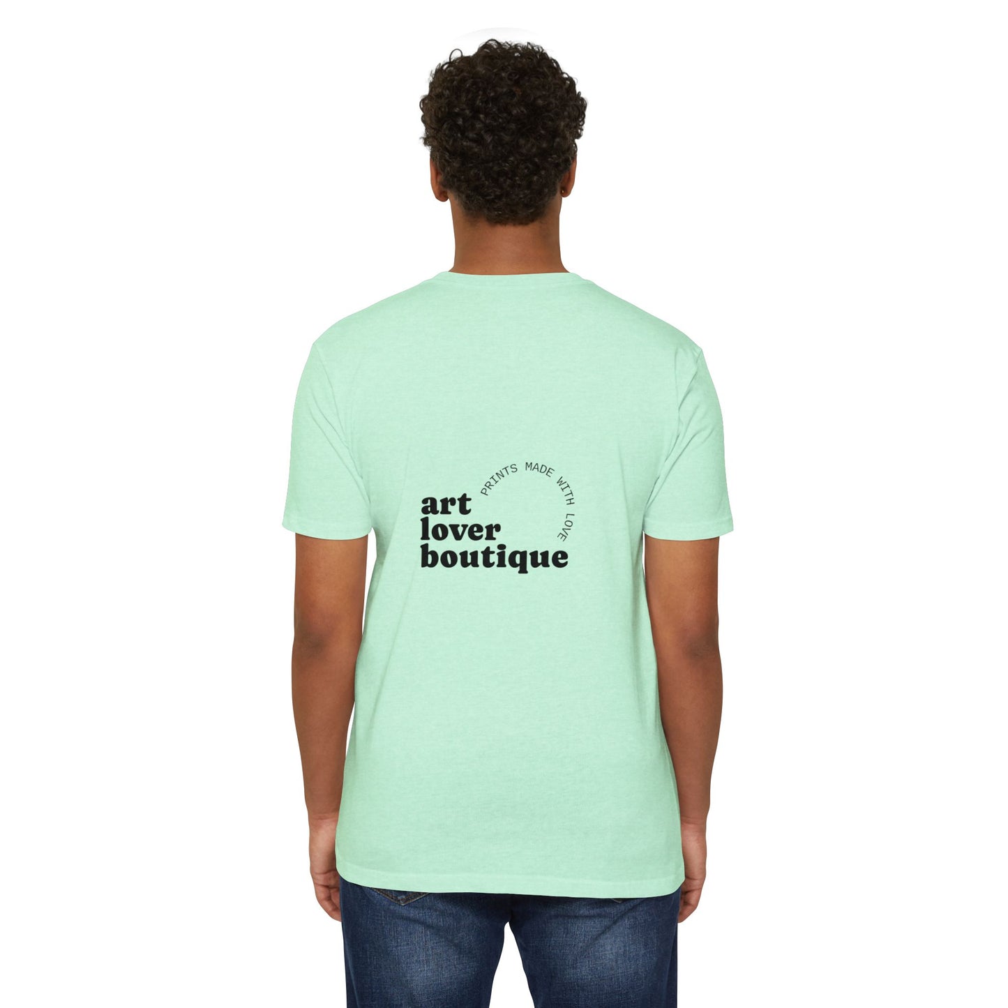 Black Fire Graphic T-Shirt — 'Art Lover Boutique' Back Logo Tee