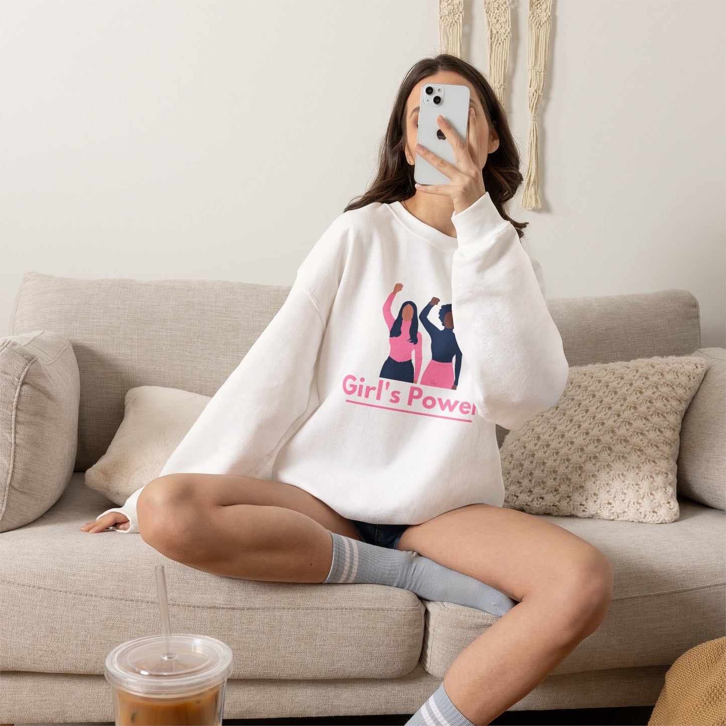 Girl's Power Sweatshirt — “It's a New Day” Empowerment Crewneck