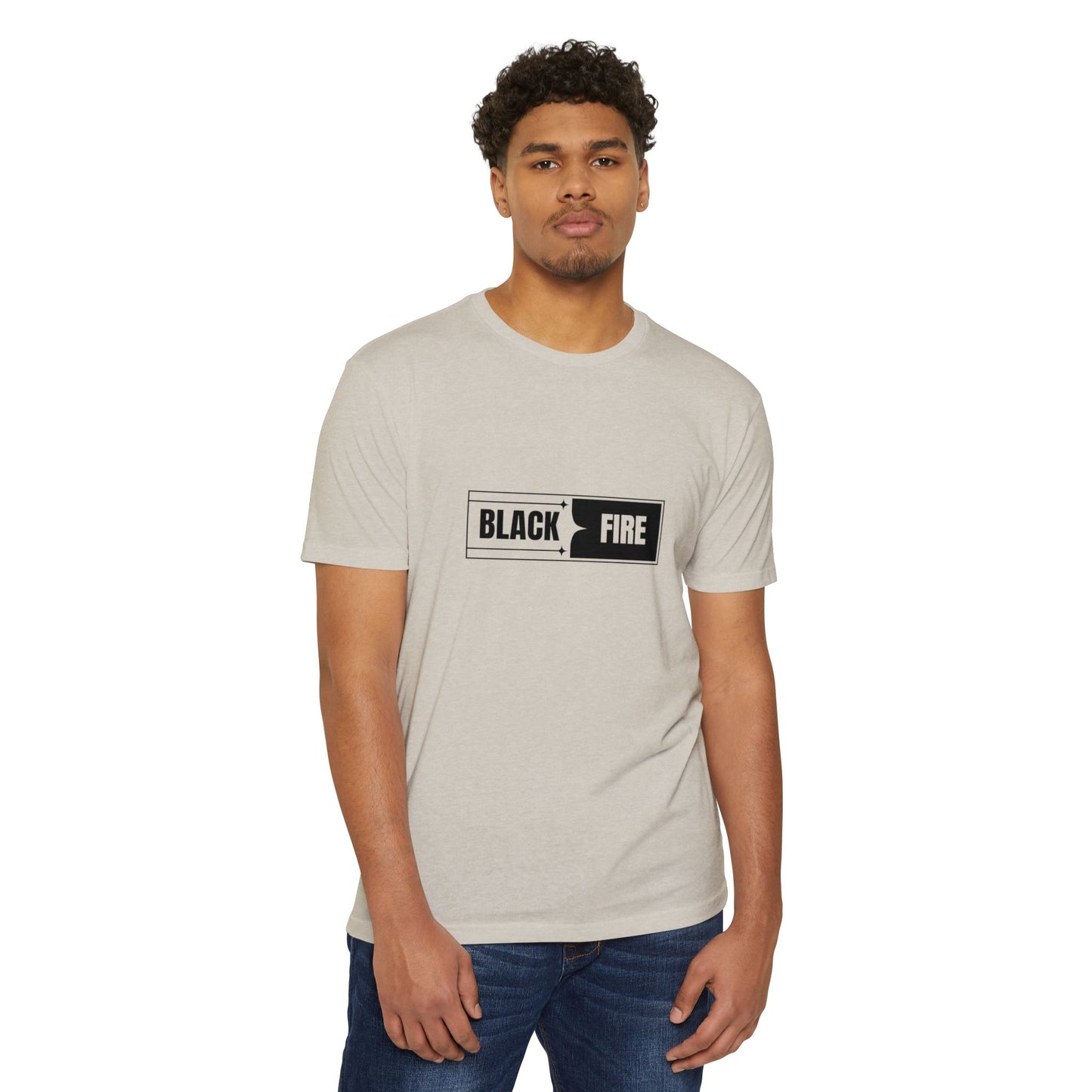 Black Fire Graphic T-Shirt — 'Art Lover Boutique' Back Logo Tee