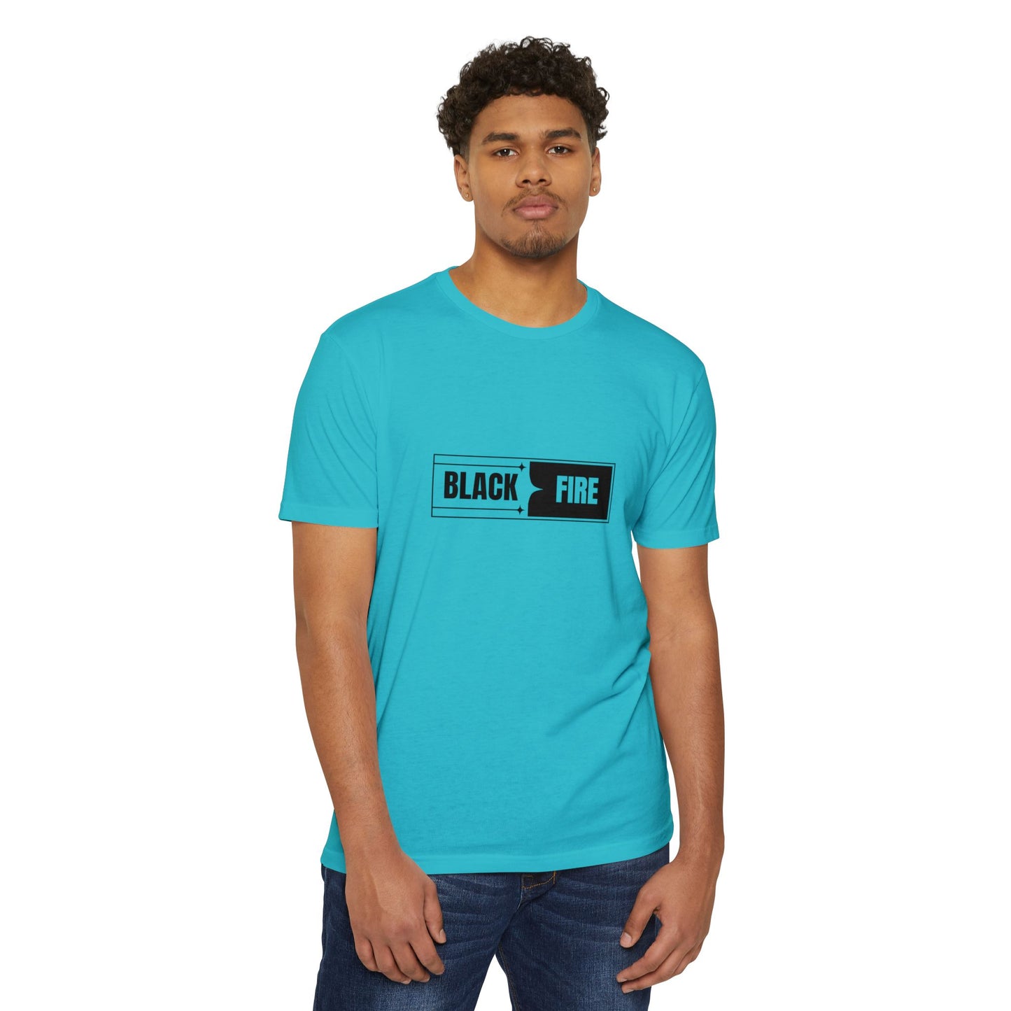 Black Fire Graphic T-Shirt — 'Art Lover Boutique' Back Logo Tee