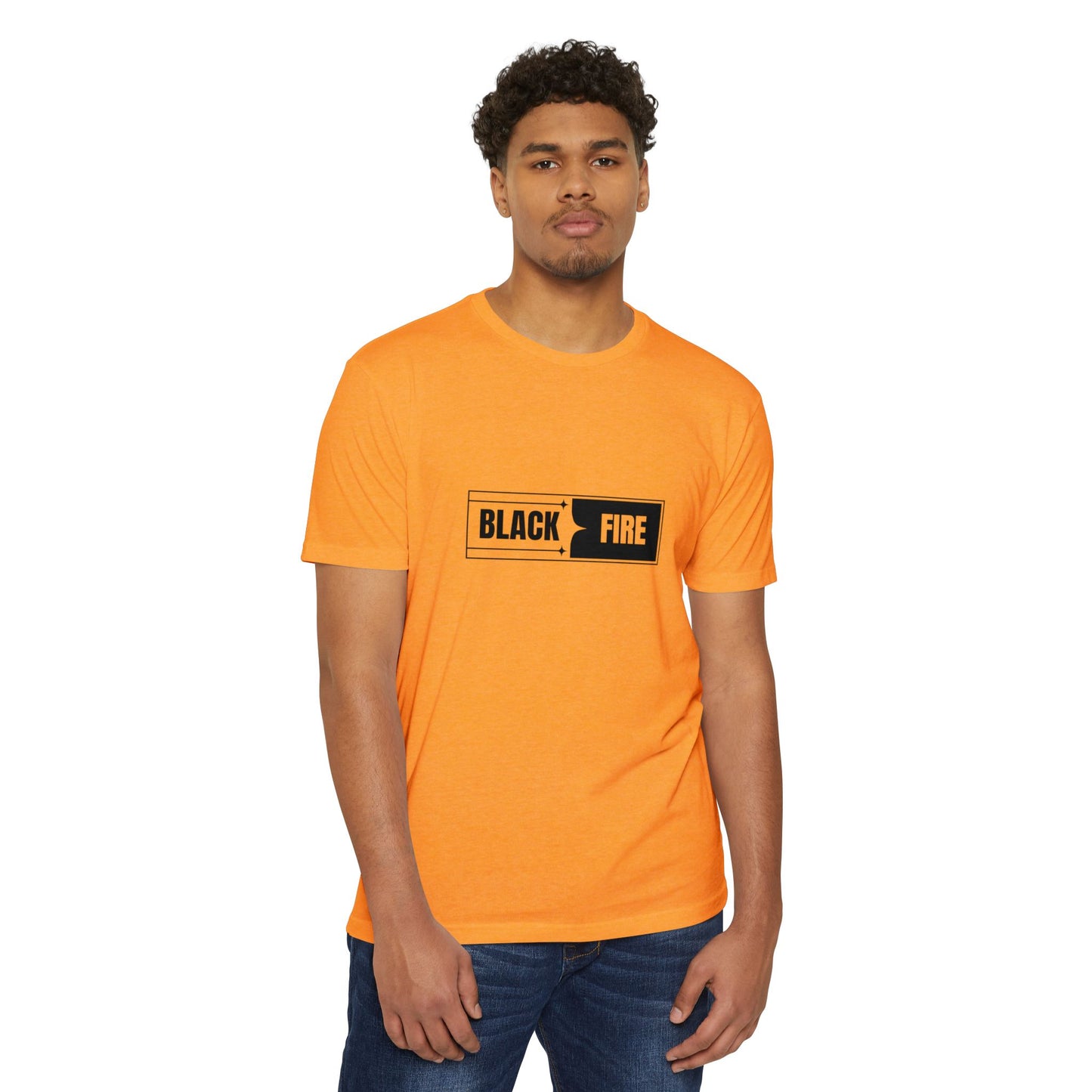 Black Fire Graphic T-Shirt — 'Art Lover Boutique' Back Logo Tee