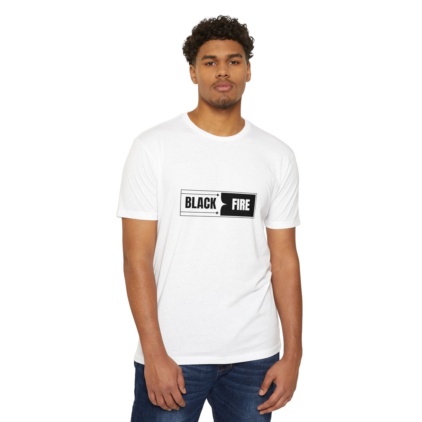 Black Fire Graphic T-Shirt — 'Art Lover Boutique' Back Logo Tee