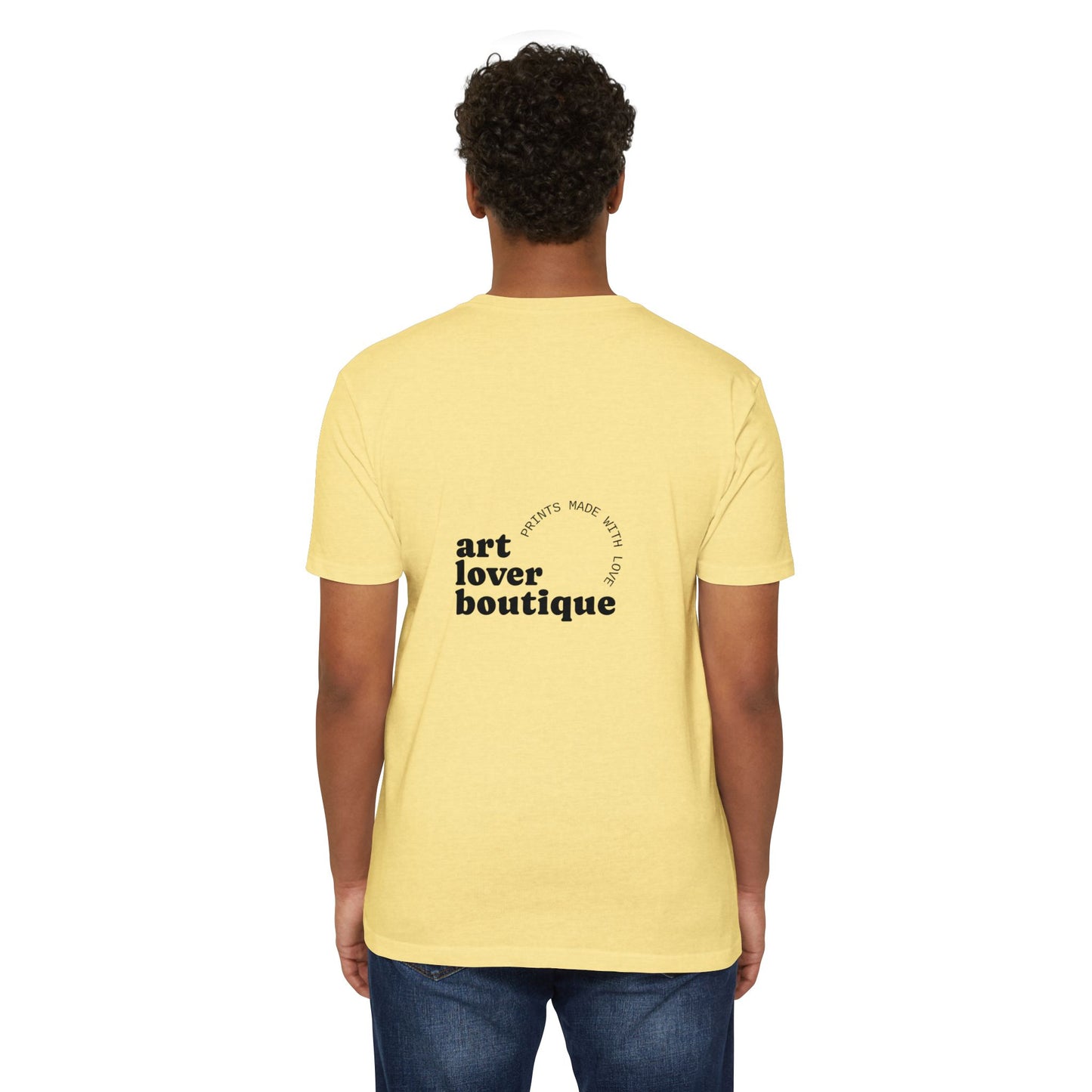 Black Fire Graphic T-Shirt — 'Art Lover Boutique' Back Logo Tee