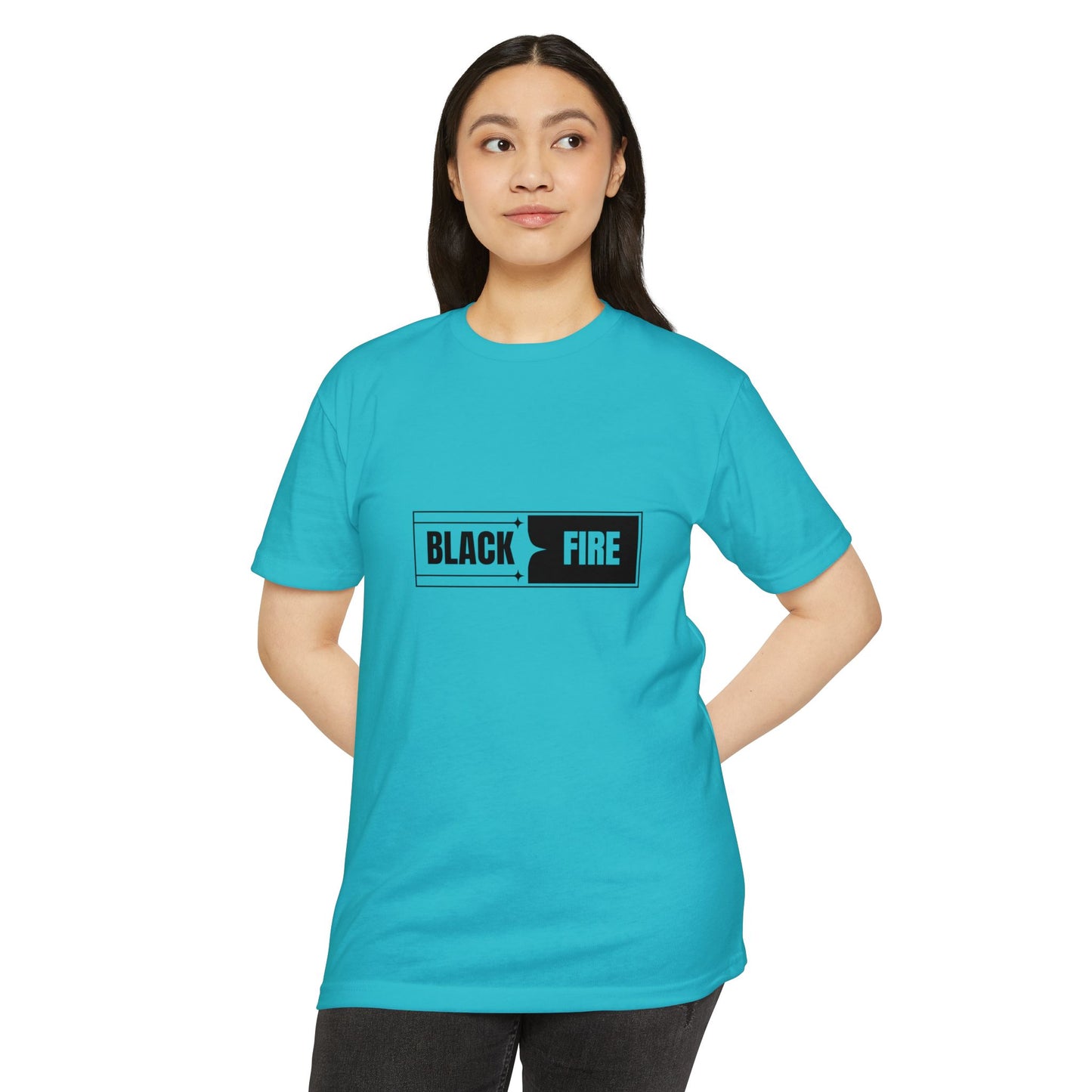 Black Fire Graphic T-Shirt — 'Art Lover Boutique' Back Logo Tee