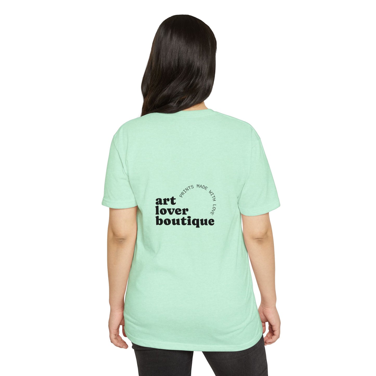 Black Fire Graphic T-Shirt — 'Art Lover Boutique' Back Logo Tee
