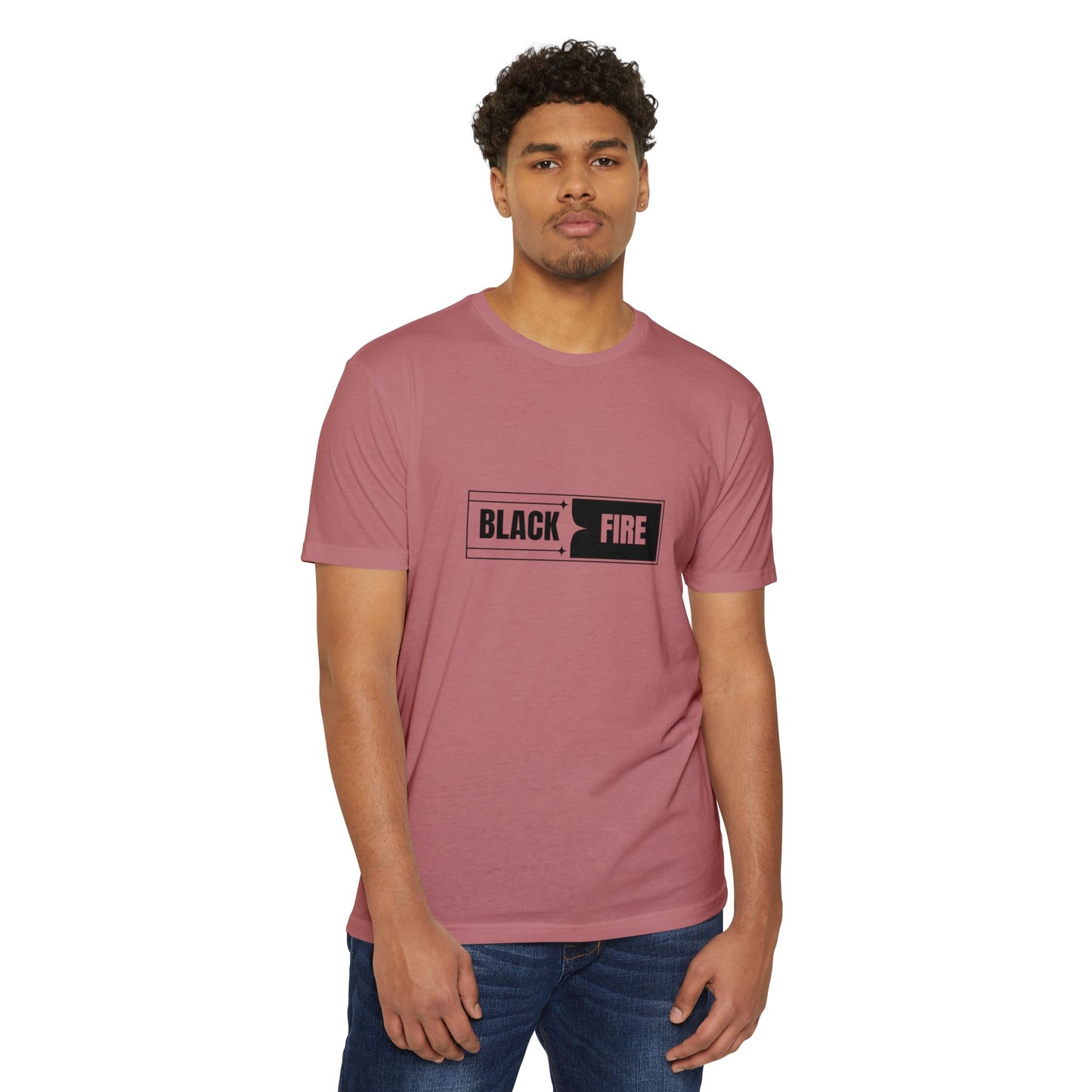 Black Fire Graphic T-Shirt — 'Art Lover Boutique' Back Logo Tee