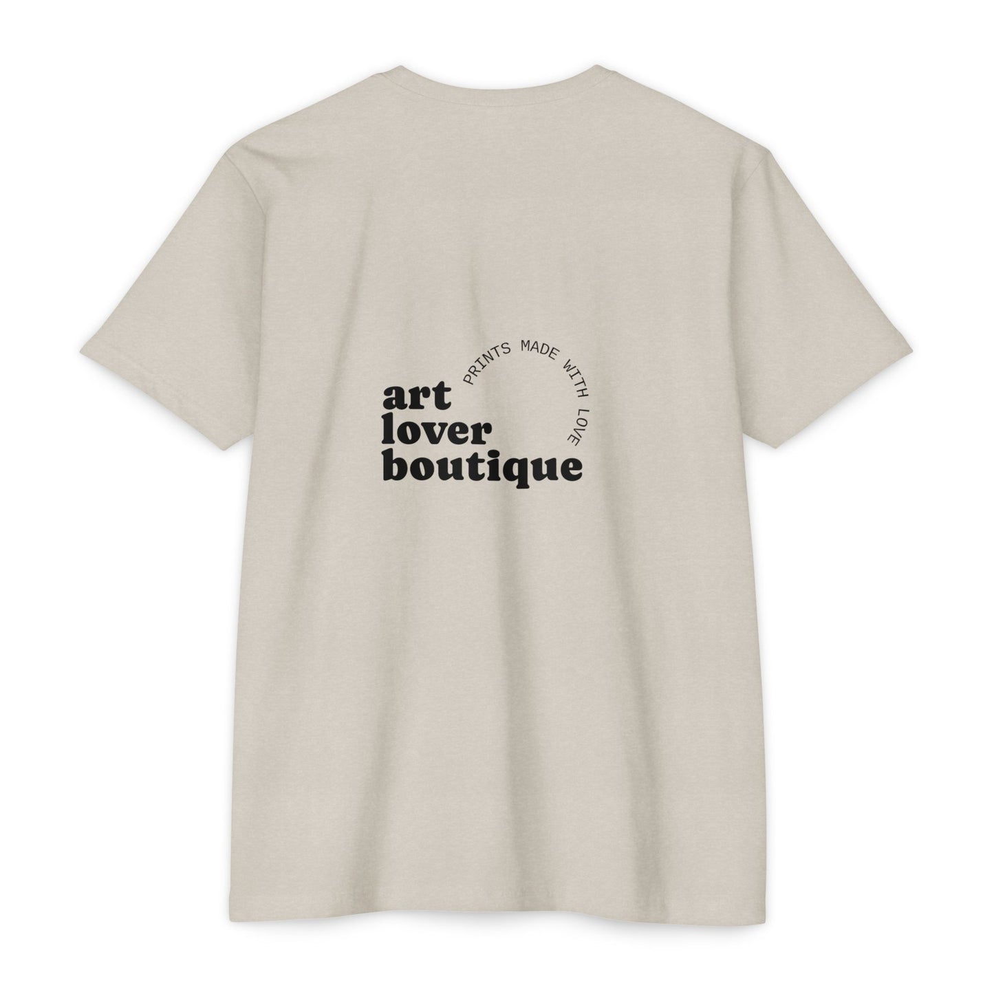 Black Fire Graphic T-Shirt — 'Art Lover Boutique' Back Logo Tee