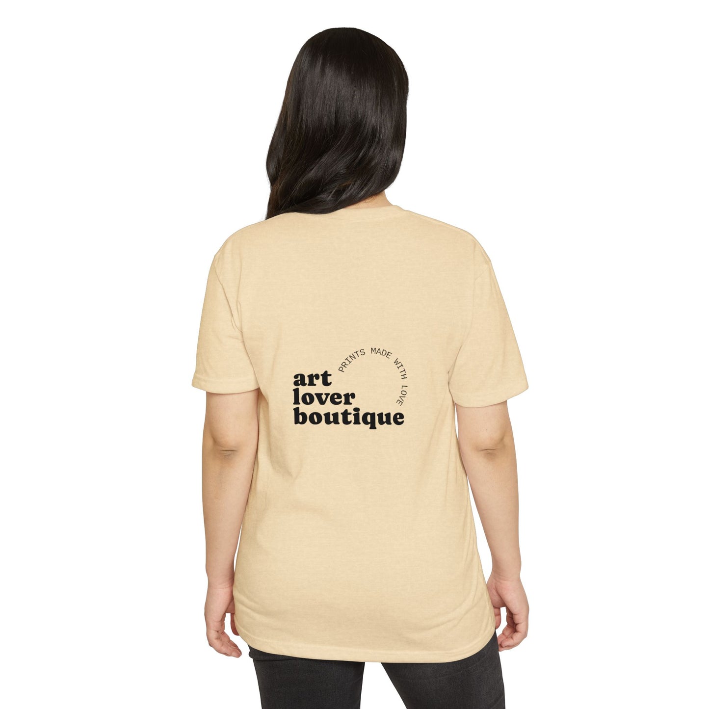 Black Fire Graphic T-Shirt — 'Art Lover Boutique' Back Logo Tee