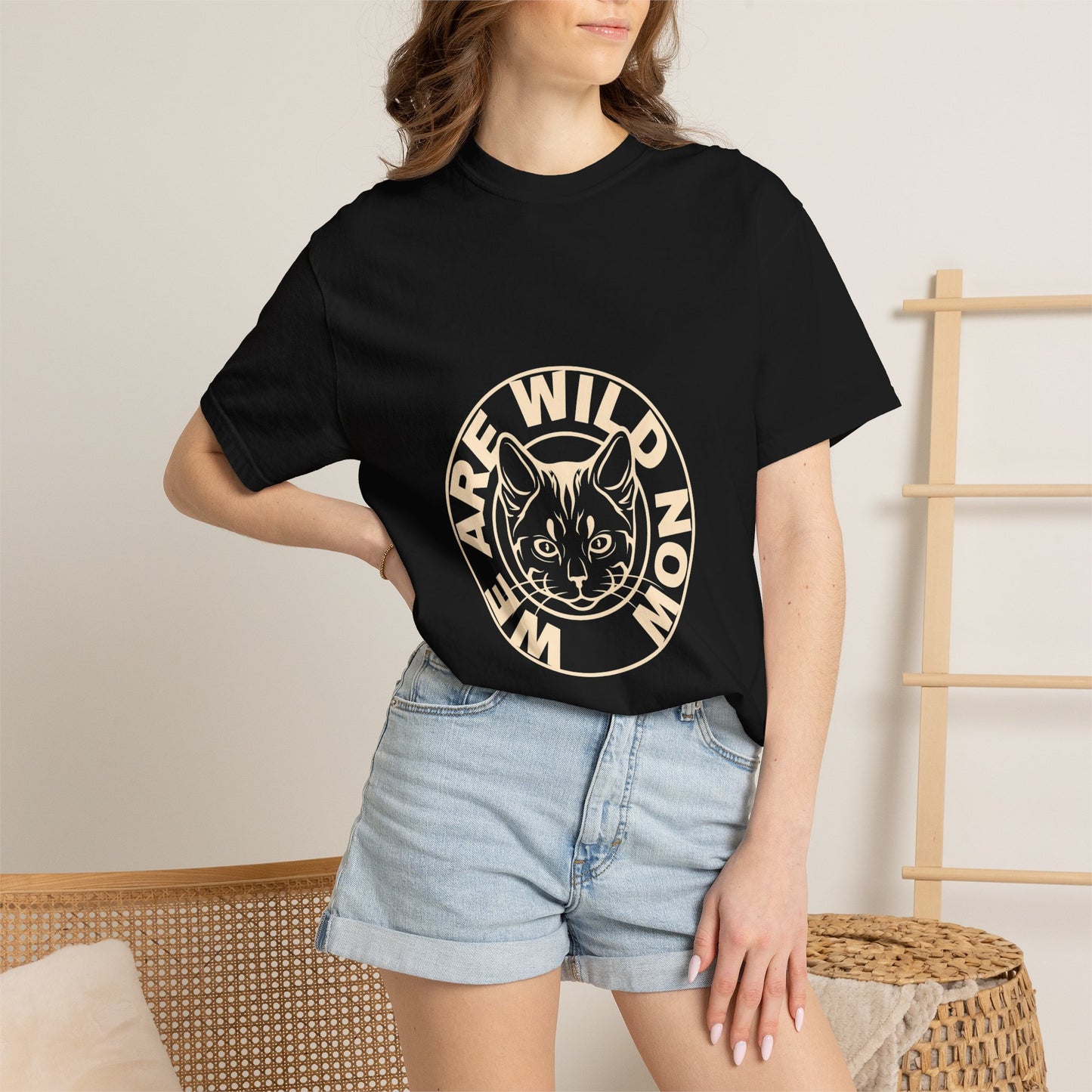 We Are Wild Now Cat Graphic T‑Shirt