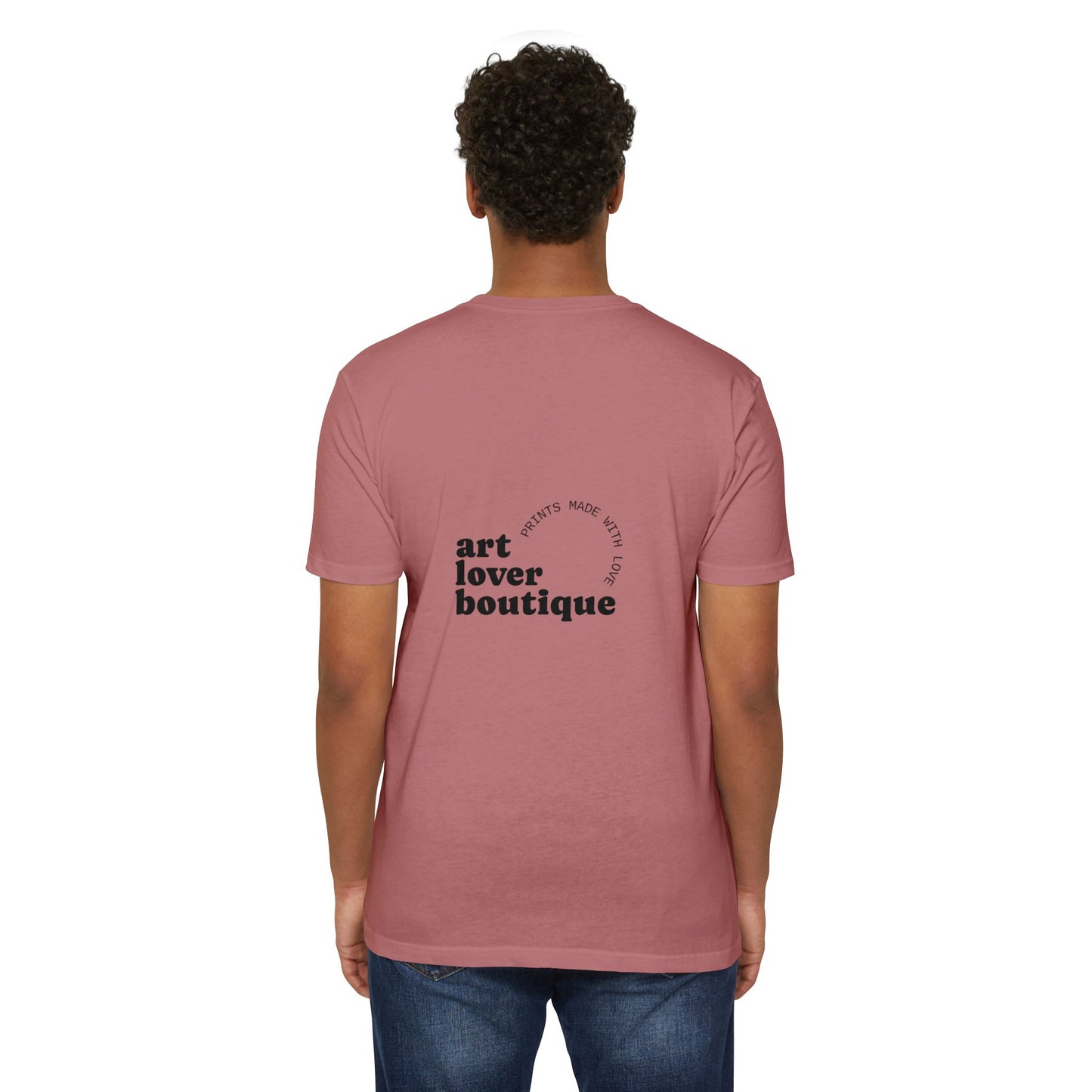 Black Fire Graphic T-Shirt — 'Art Lover Boutique' Back Logo Tee