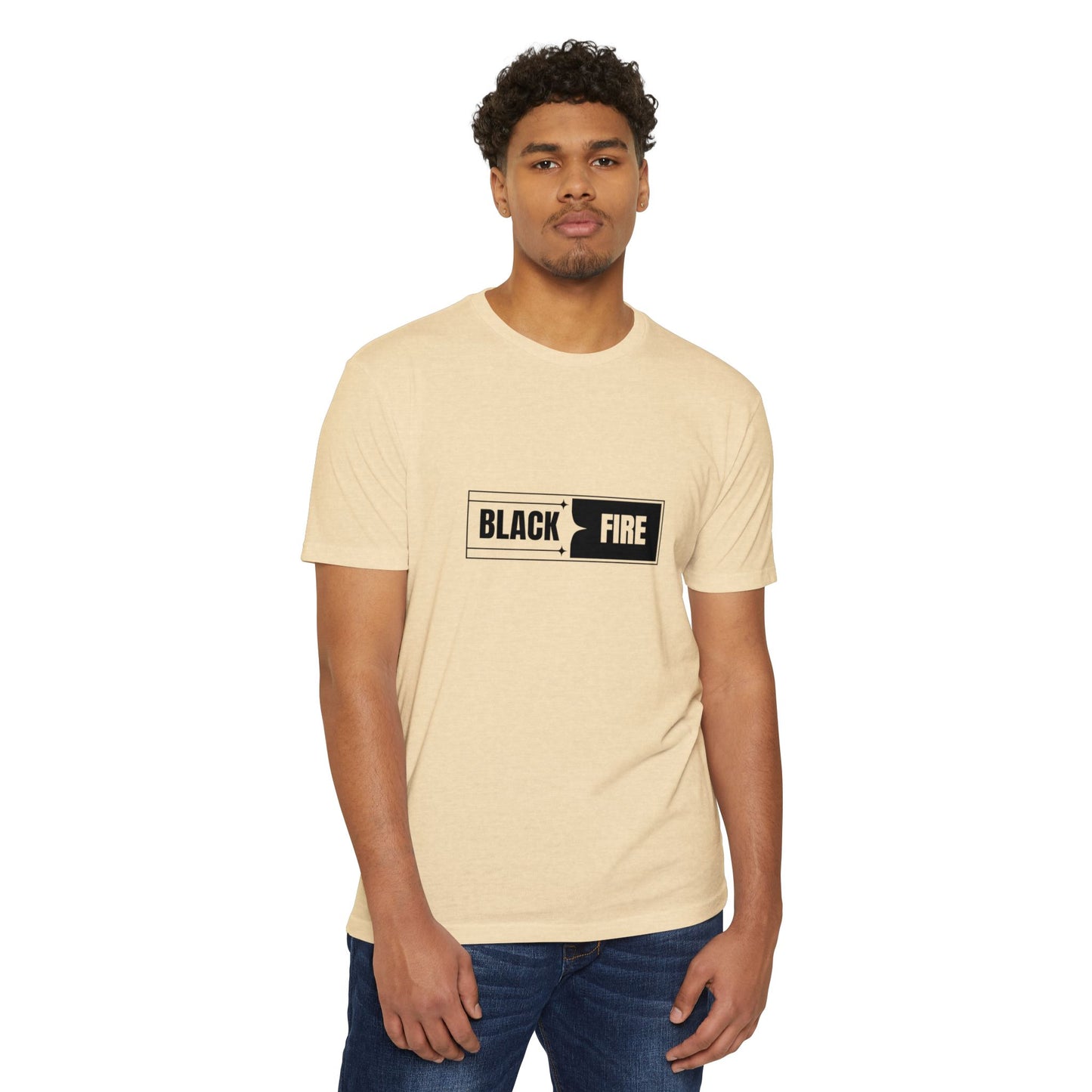Black Fire Graphic T-Shirt — 'Art Lover Boutique' Back Logo Tee