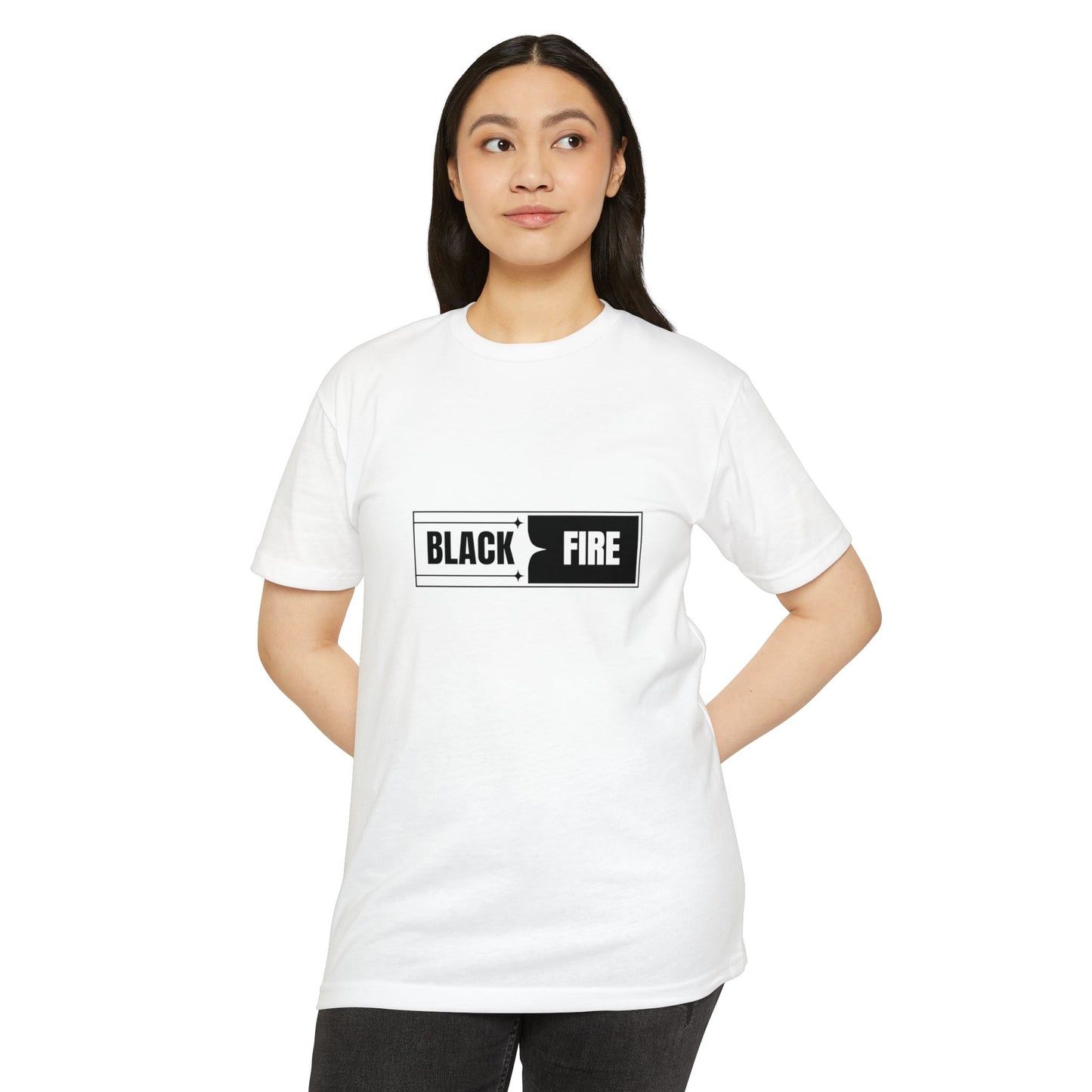 Black Fire Graphic T-Shirt — 'Art Lover Boutique' Back Logo Tee