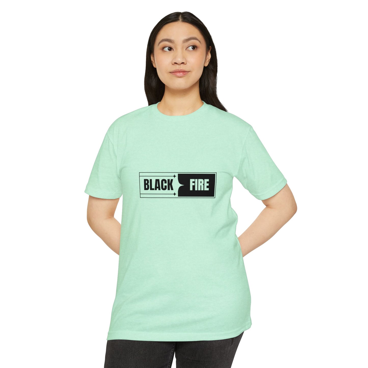 Black Fire Graphic T-Shirt — 'Art Lover Boutique' Back Logo Tee
