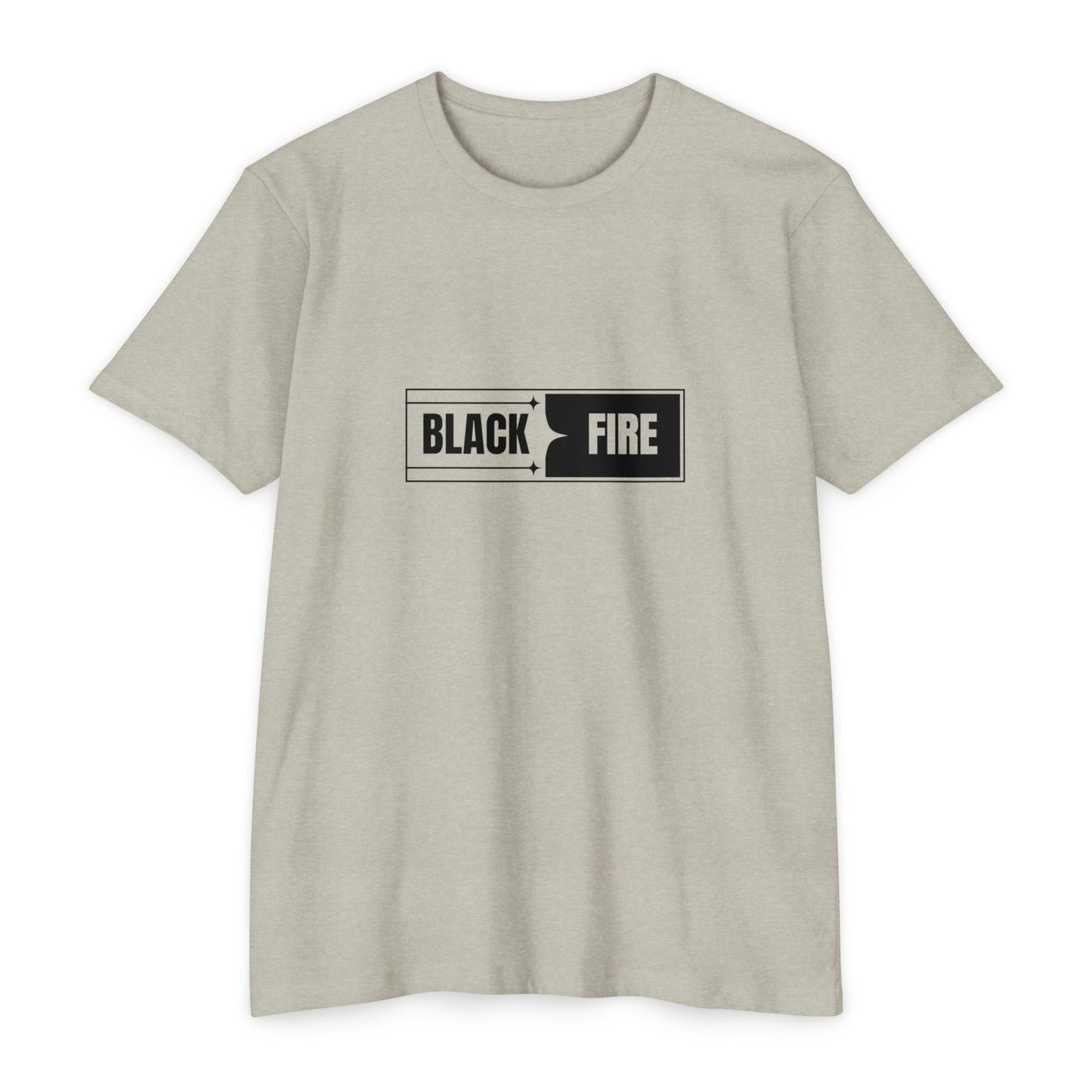 Black Fire Graphic T-Shirt — 'Art Lover Boutique' Back Logo Tee