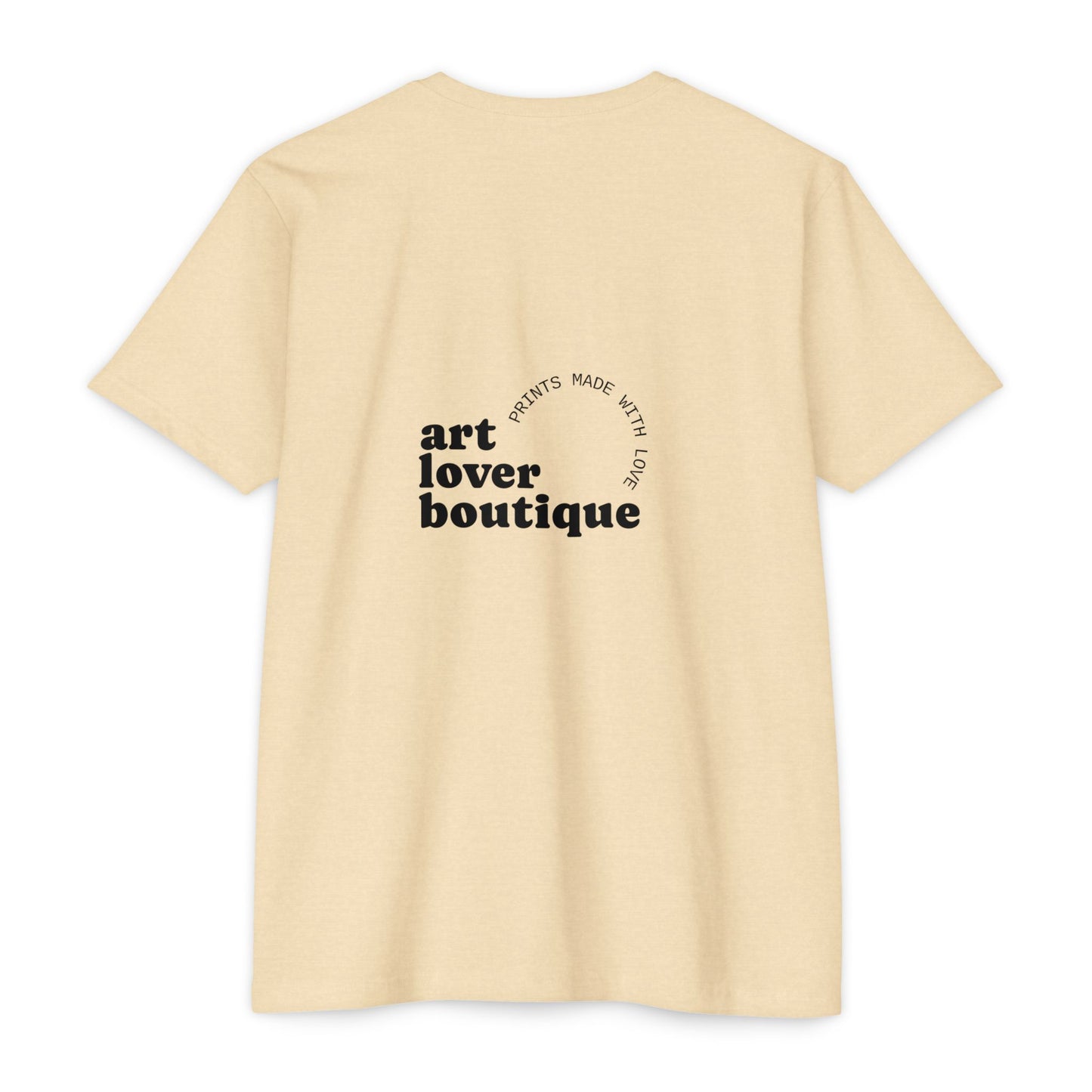 Black Fire Graphic T-Shirt — 'Art Lover Boutique' Back Logo Tee