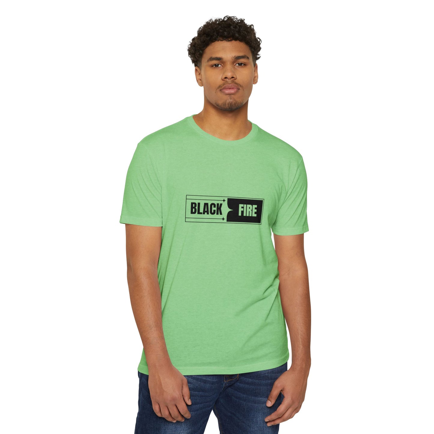 Black Fire Graphic T-Shirt — 'Art Lover Boutique' Back Logo Tee