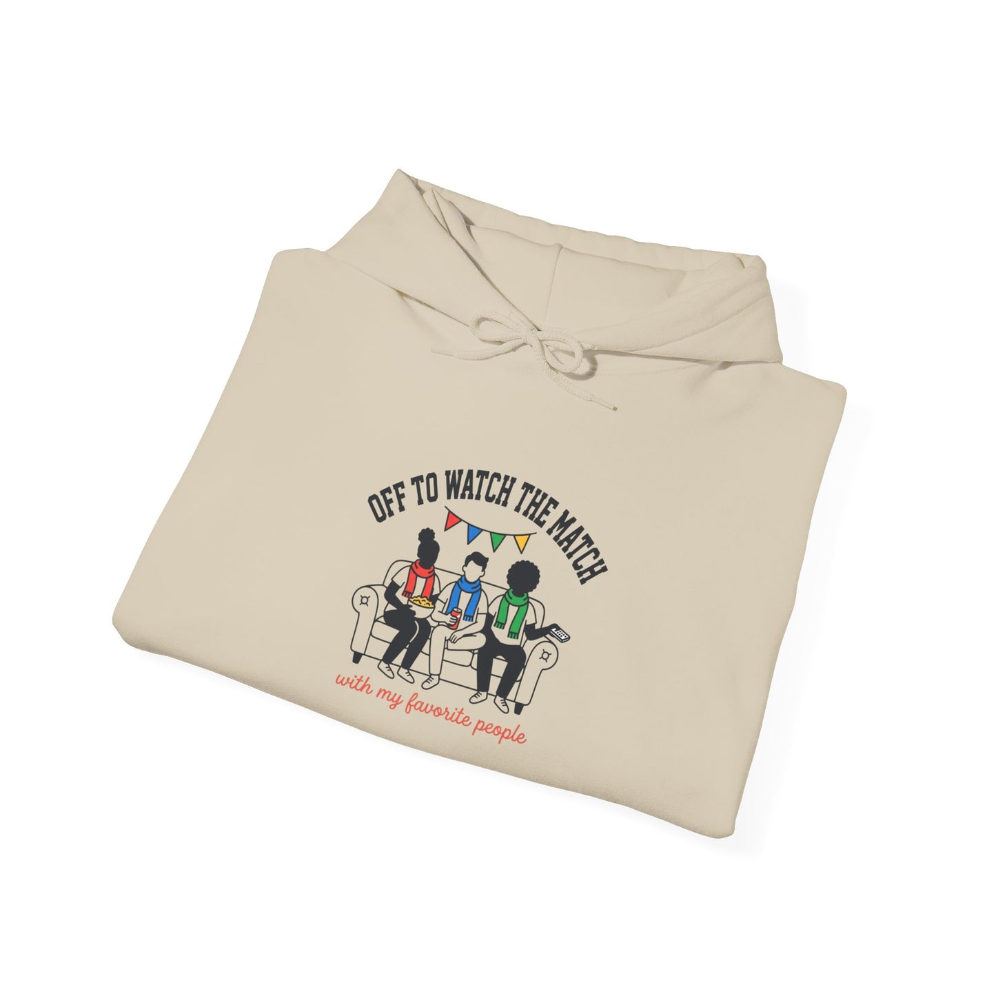 Off to Watch the Match Hoodie, soccer watch party, cozy hoodie