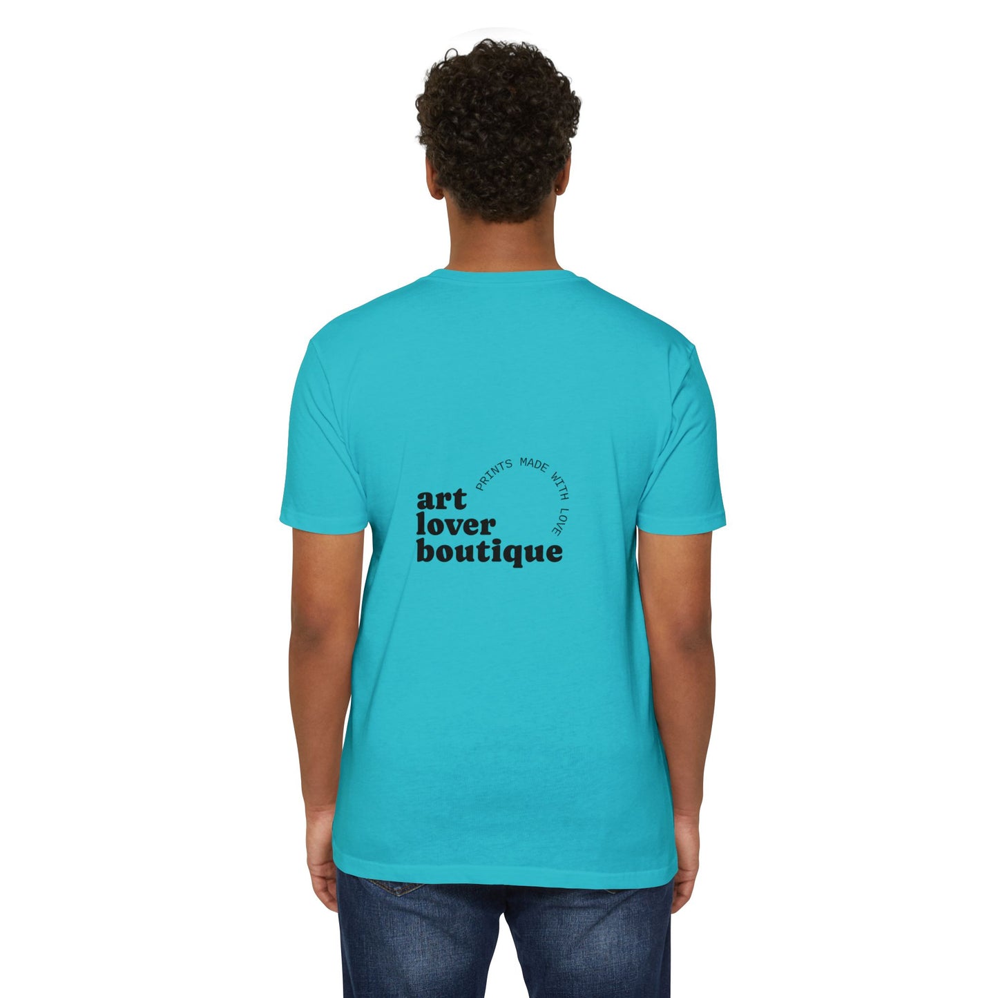 Black Fire Graphic T-Shirt — 'Art Lover Boutique' Back Logo Tee