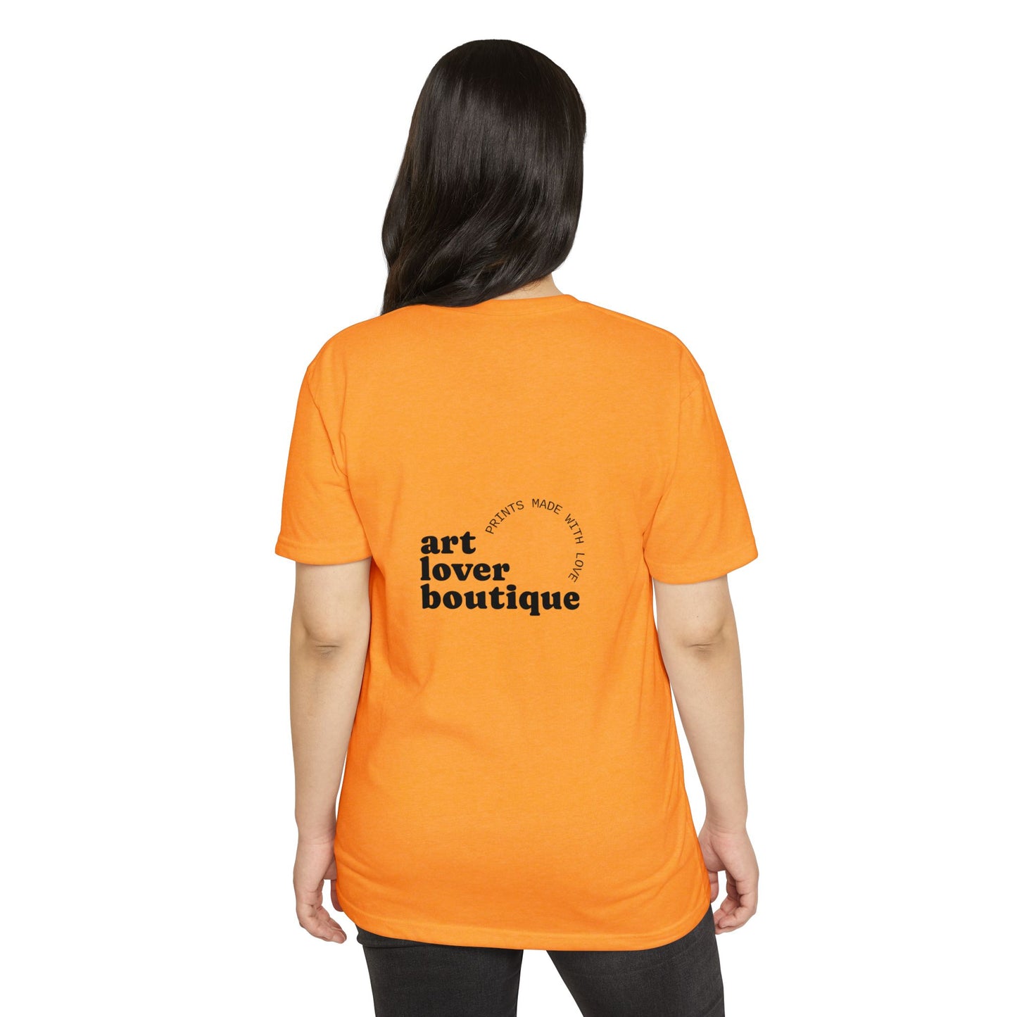 Black Fire Graphic T-Shirt — 'Art Lover Boutique' Back Logo Tee