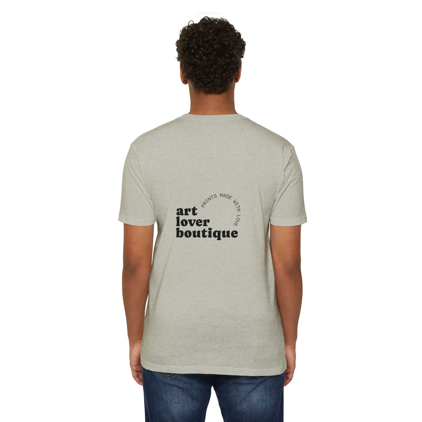 Black Fire Graphic T-Shirt — 'Art Lover Boutique' Back Logo Tee