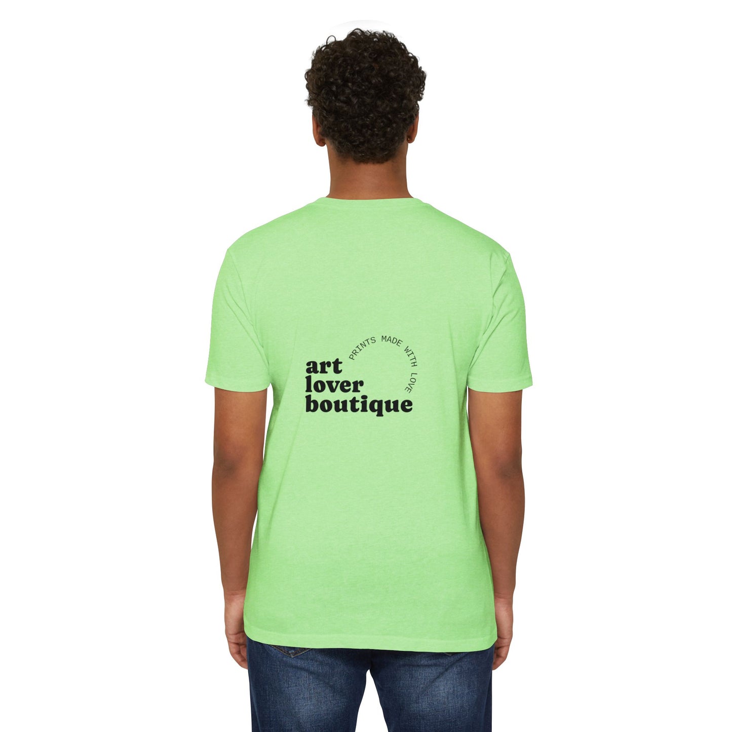 Black Fire Graphic T-Shirt — 'Art Lover Boutique' Back Logo Tee