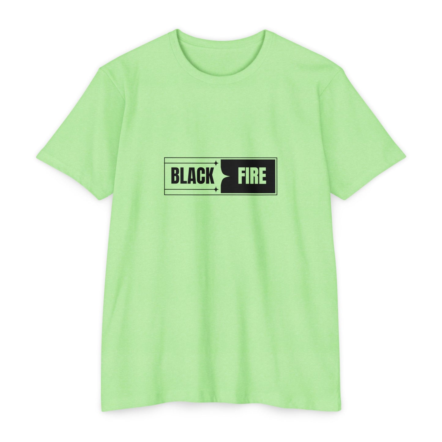 Black Fire Graphic T-Shirt — 'Art Lover Boutique' Back Logo Tee