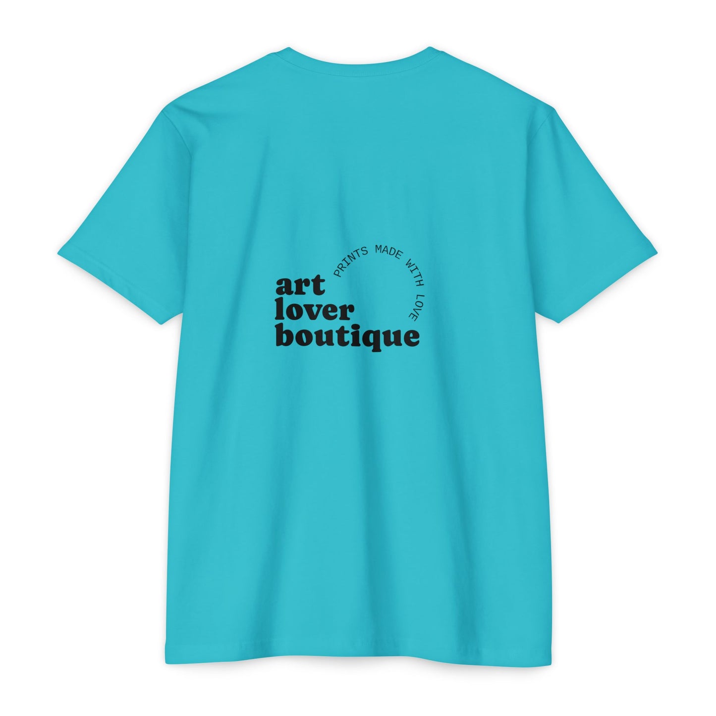 Black Fire Graphic T-Shirt — 'Art Lover Boutique' Back Logo Tee