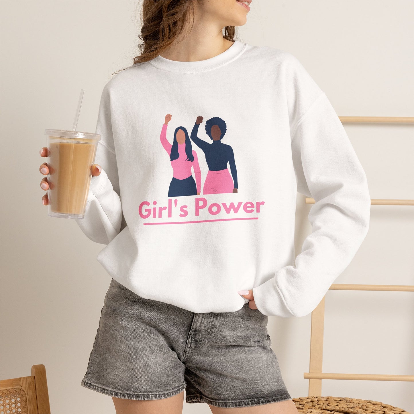 Girl's Power Sweatshirt — “It's a New Day” Empowerment Crewneck