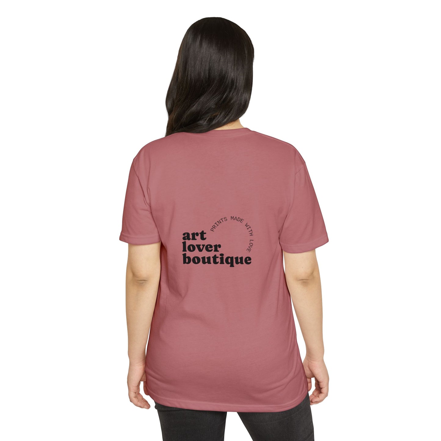 Black Fire Graphic T-Shirt — 'Art Lover Boutique' Back Logo Tee
