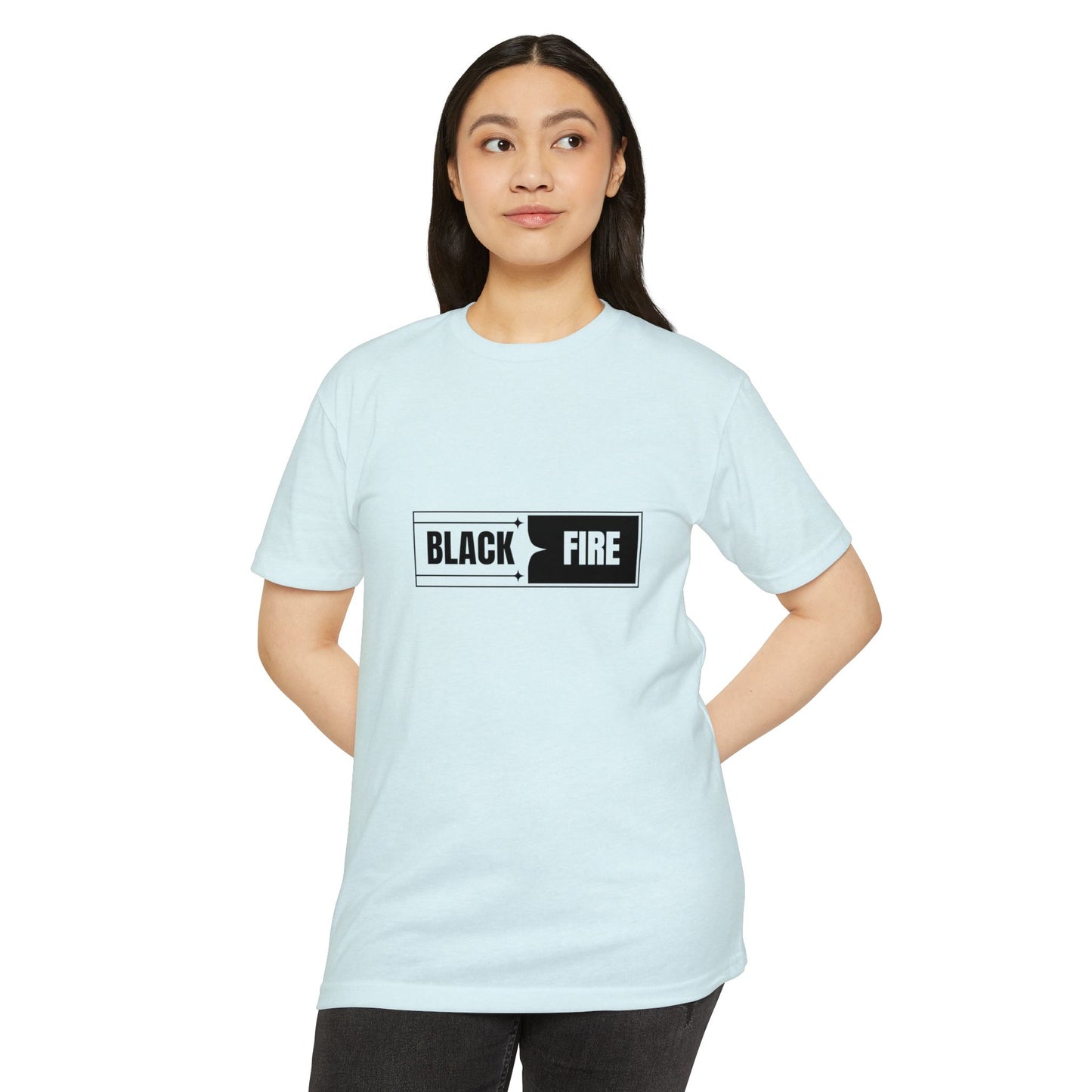 Black Fire Graphic T-Shirt — 'Art Lover Boutique' Back Logo Tee
