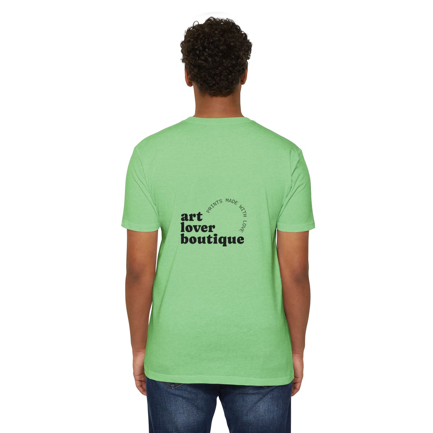 Black Fire Graphic T-Shirt — 'Art Lover Boutique' Back Logo Tee