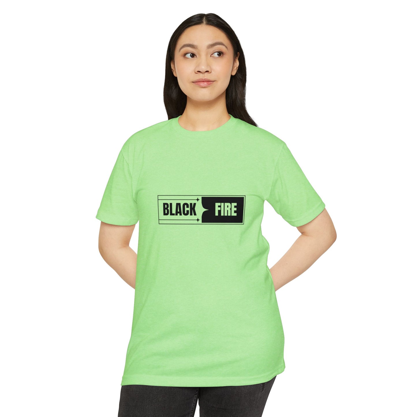 Black Fire Graphic T-Shirt — 'Art Lover Boutique' Back Logo Tee