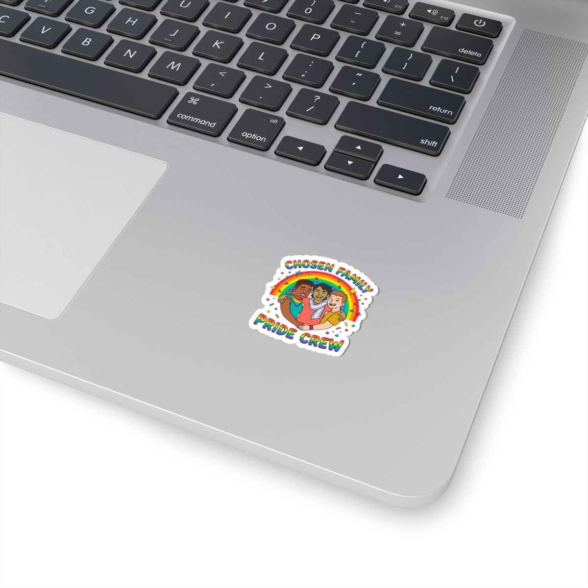 Chosen Family Pride Crew Sticker | LGBTQ+ queer joy, pastel rainbow