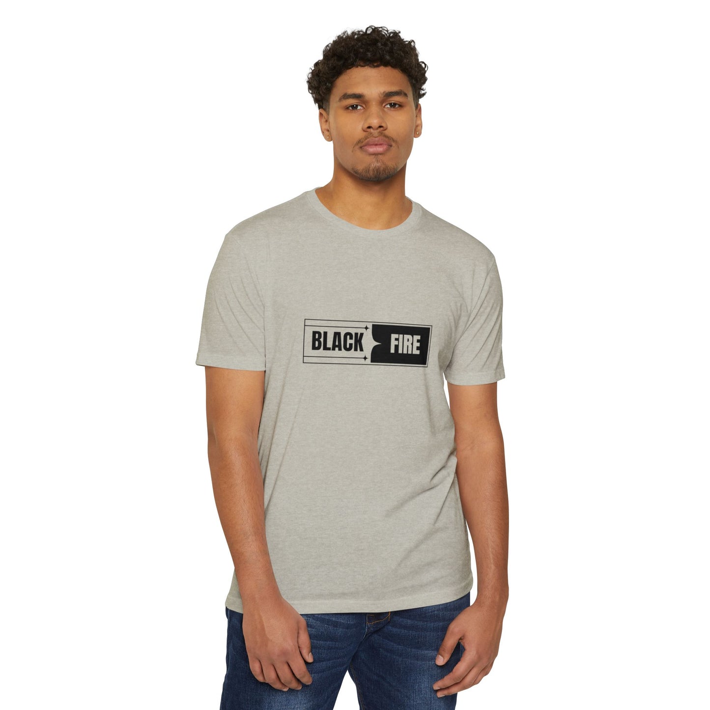 Black Fire Graphic T-Shirt — 'Art Lover Boutique' Back Logo Tee