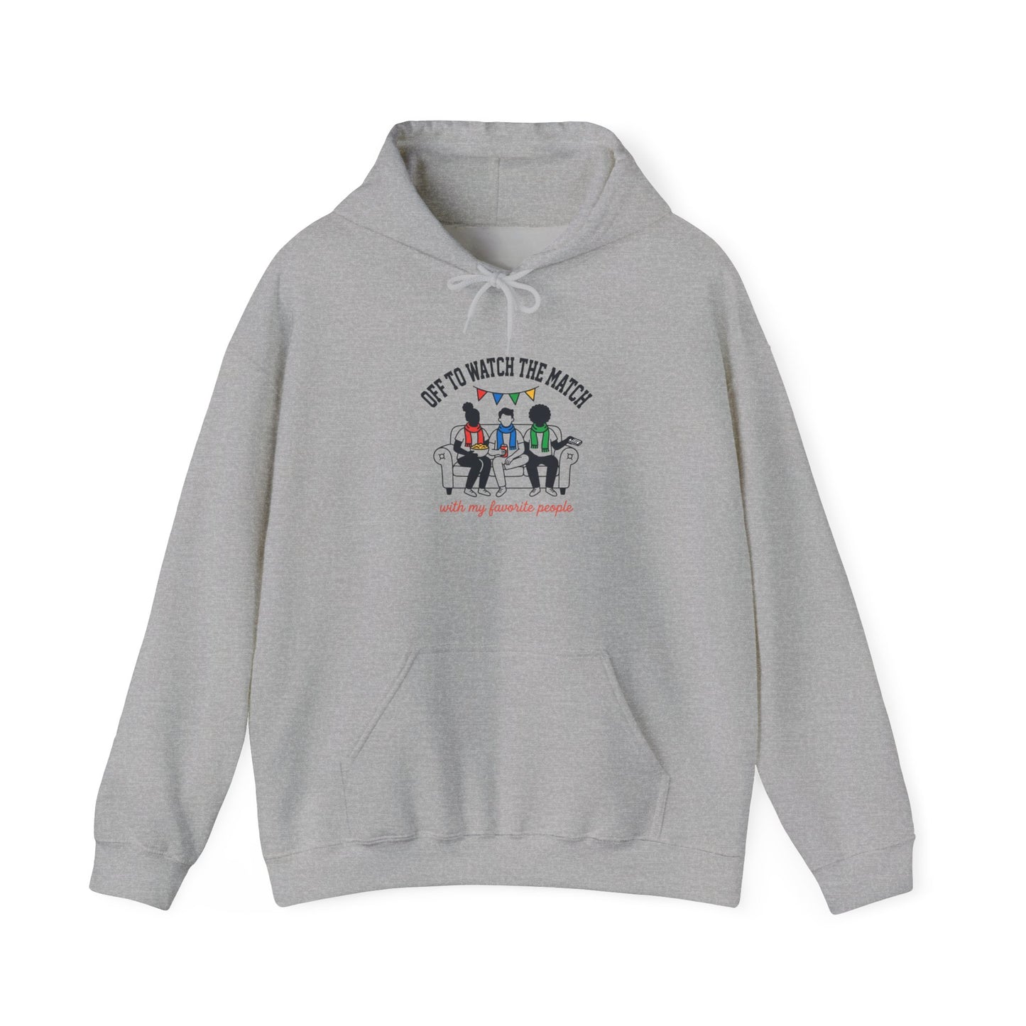 Off to Watch the Match Hoodie, soccer watch party, cozy hoodie