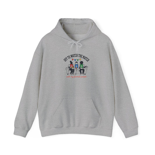 Off to Watch the Match Hoodie, soccer watch party, cozy hoodie