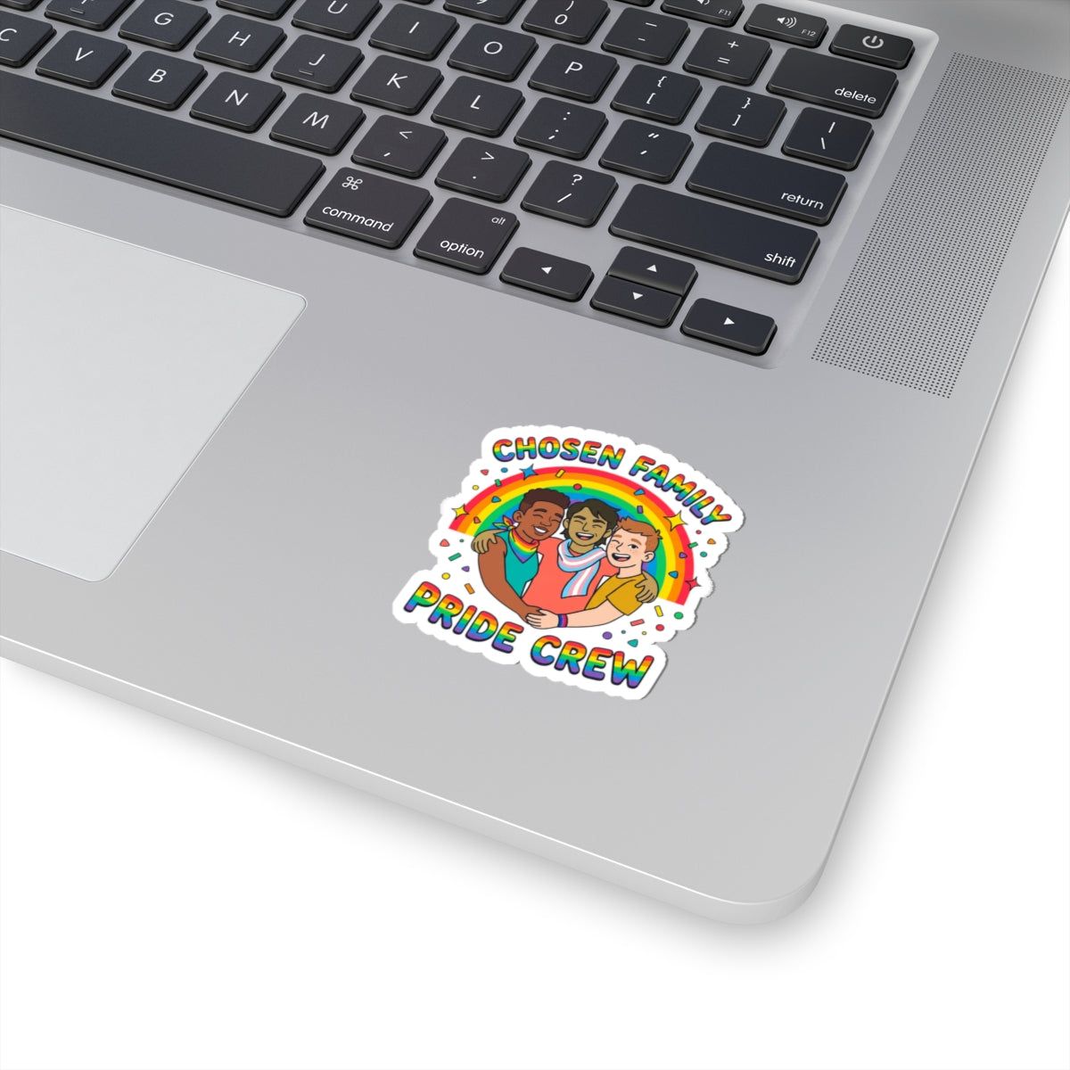 Chosen Family Pride Crew Sticker | LGBTQ+ queer joy, pastel rainbow