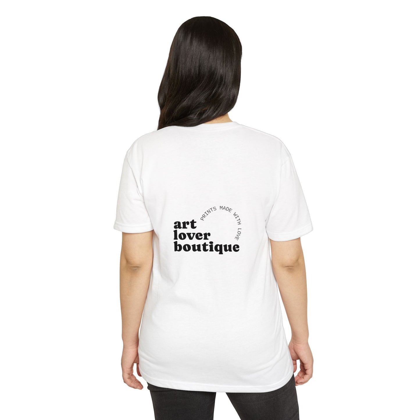 Black Fire Graphic T-Shirt — 'Art Lover Boutique' Back Logo Tee