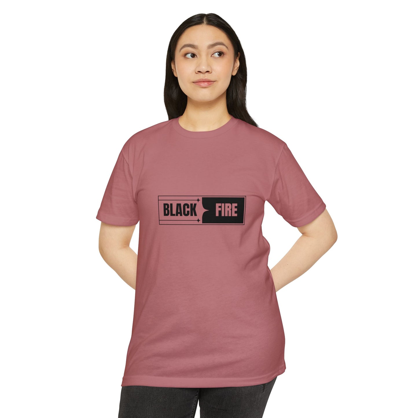 Black Fire Graphic T-Shirt — 'Art Lover Boutique' Back Logo Tee