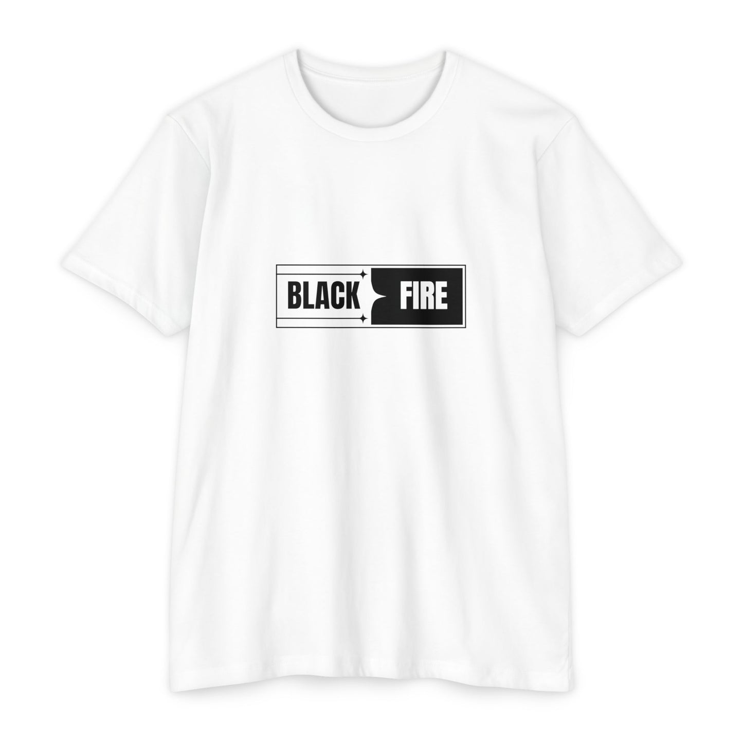 Black Fire Graphic T-Shirt — 'Art Lover Boutique' Back Logo Tee