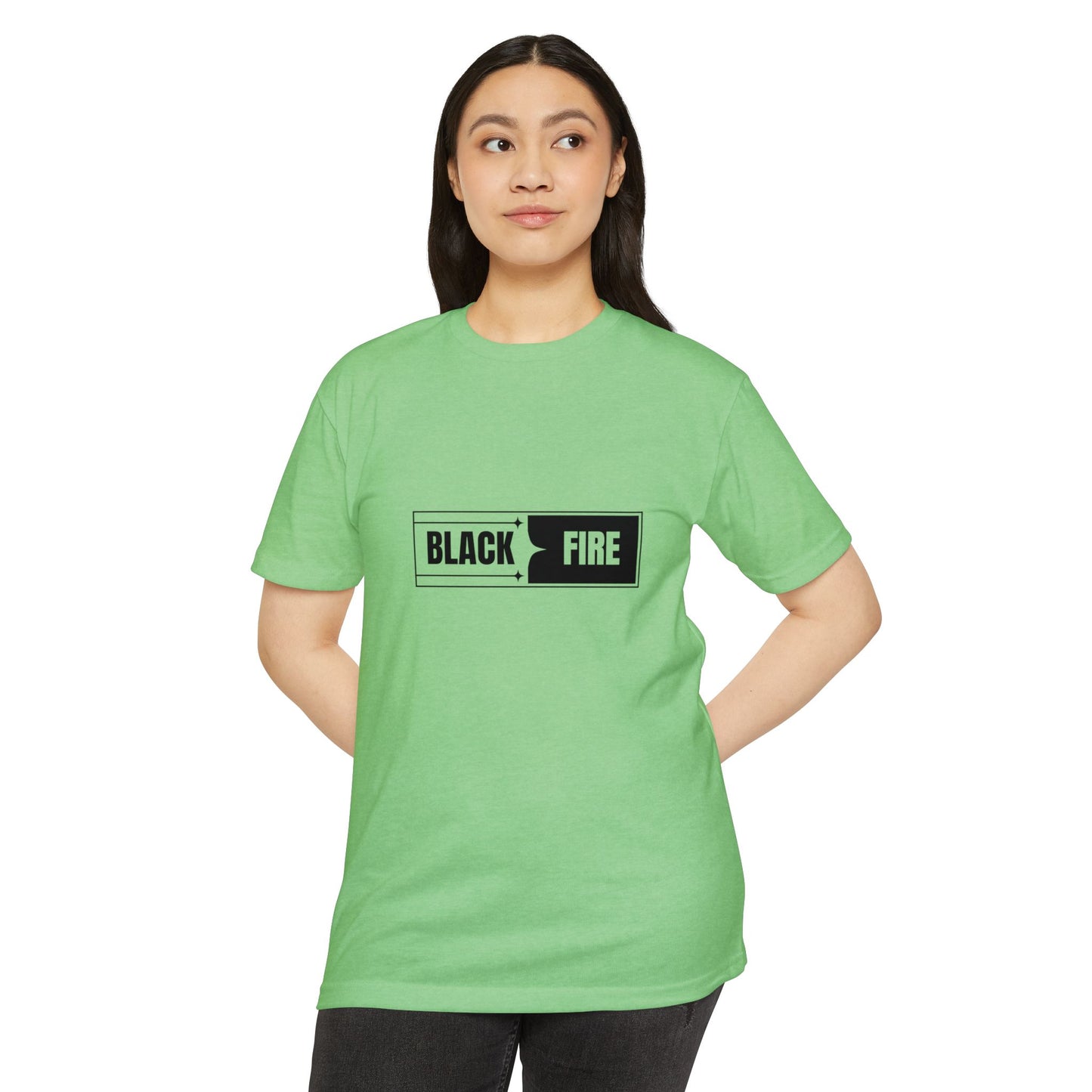 Black Fire Graphic T-Shirt — 'Art Lover Boutique' Back Logo Tee