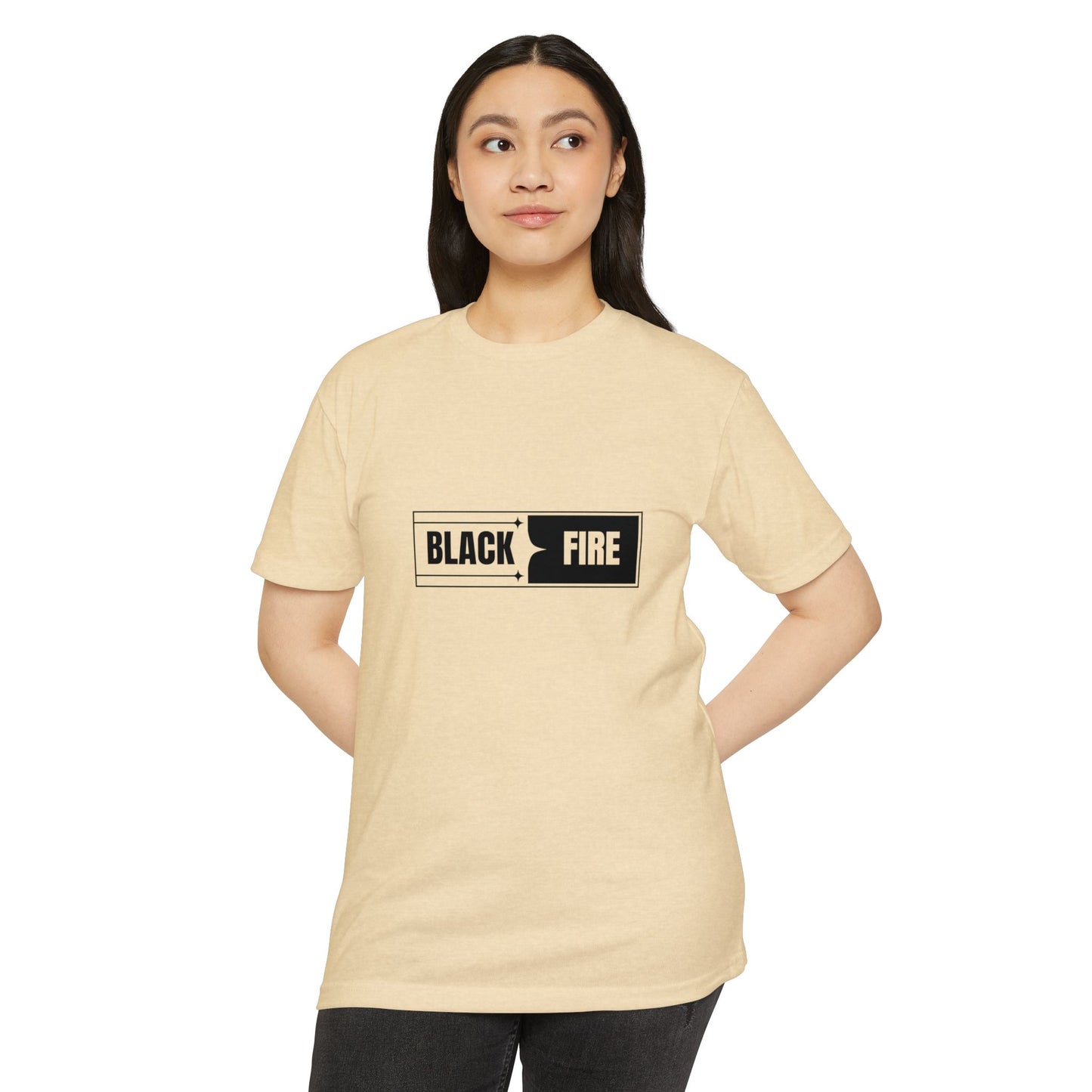 Black Fire Graphic T-Shirt — 'Art Lover Boutique' Back Logo Tee
