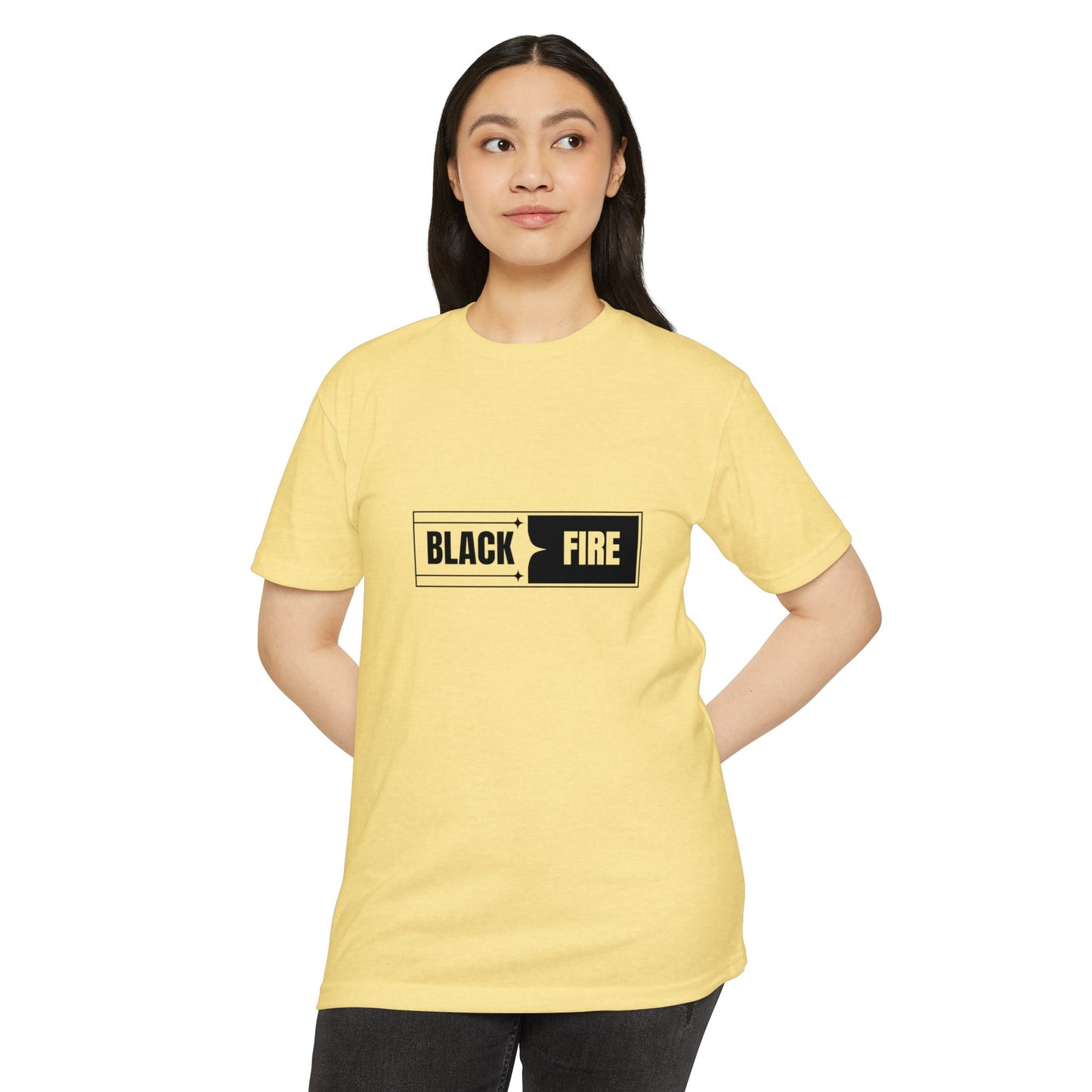 Black Fire Graphic T-Shirt — 'Art Lover Boutique' Back Logo Tee