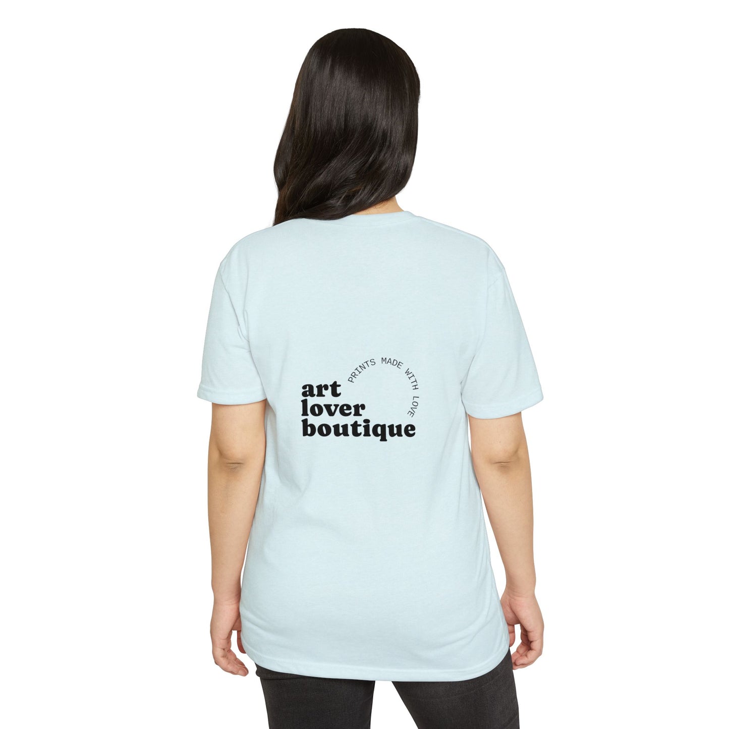 Black Fire Graphic T-Shirt — 'Art Lover Boutique' Back Logo Tee