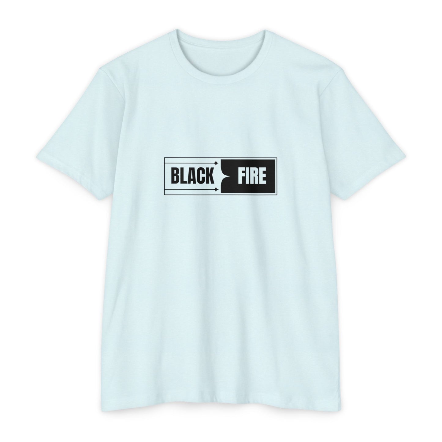 Black Fire Graphic T-Shirt — 'Art Lover Boutique' Back Logo Tee