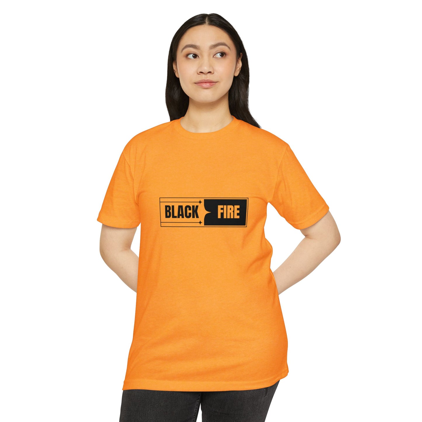 Black Fire Graphic T-Shirt — 'Art Lover Boutique' Back Logo Tee