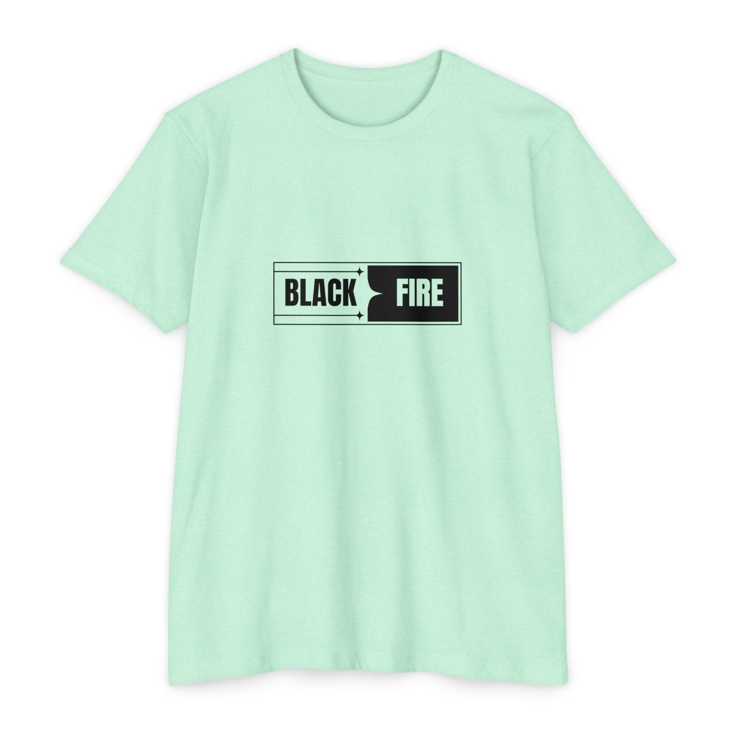 Black Fire Graphic T-Shirt — 'Art Lover Boutique' Back Logo Tee