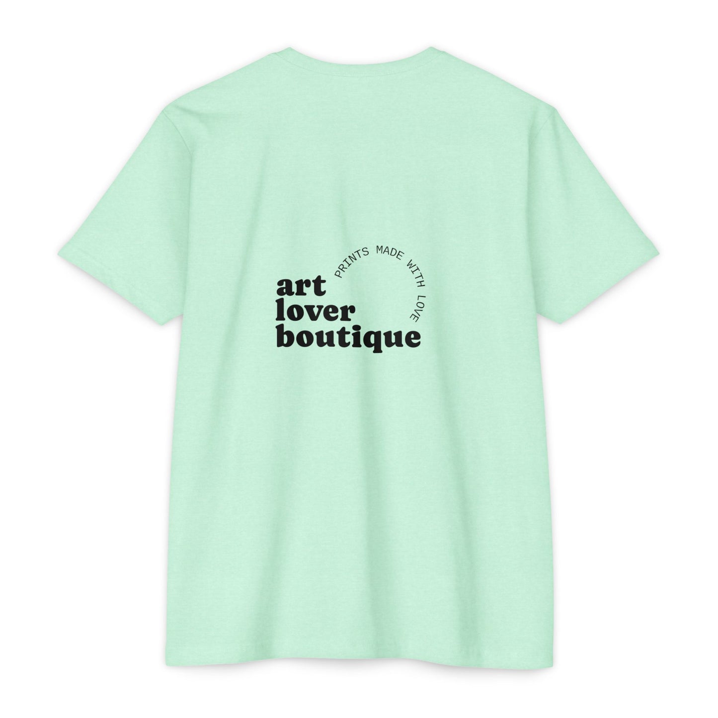 Black Fire Graphic T-Shirt — 'Art Lover Boutique' Back Logo Tee